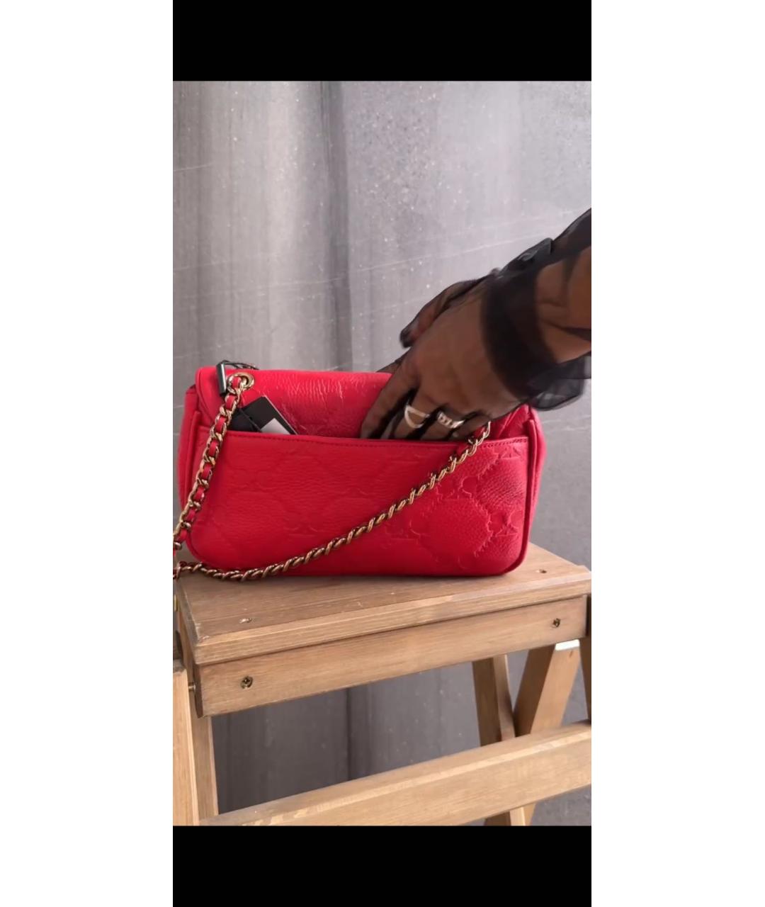 KARL LAGERFELD Красная кожаная сумка через плечо, фото 2