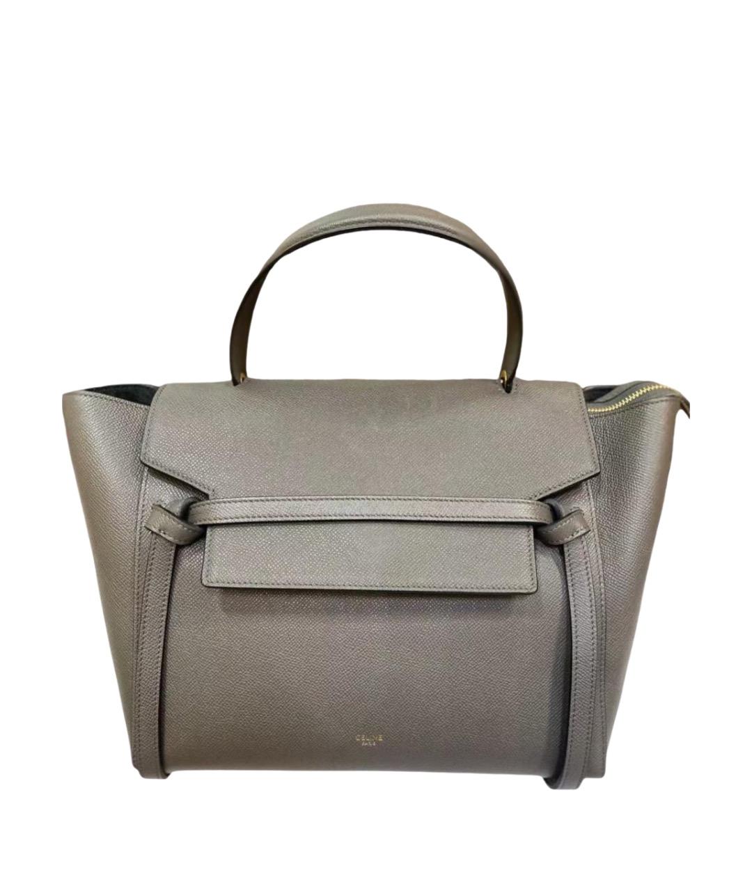 CELINE Серая кожаная сумка через плечо, фото 1