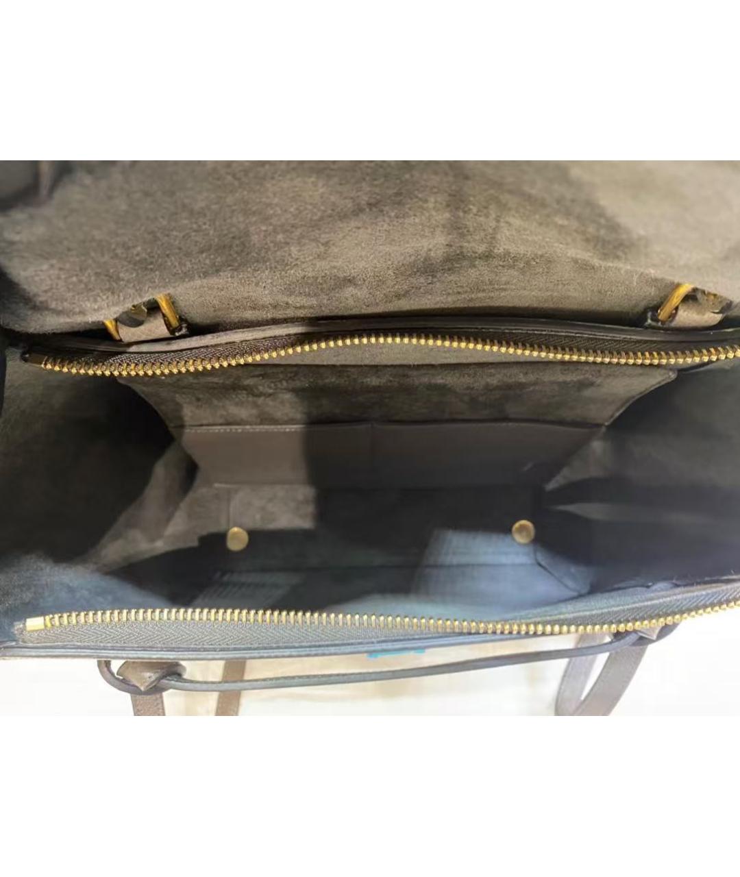 CELINE Серая кожаная сумка через плечо, фото 7