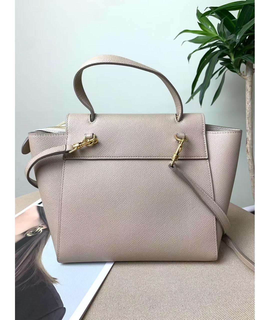 CELINE Серая кожаная сумка через плечо, фото 3