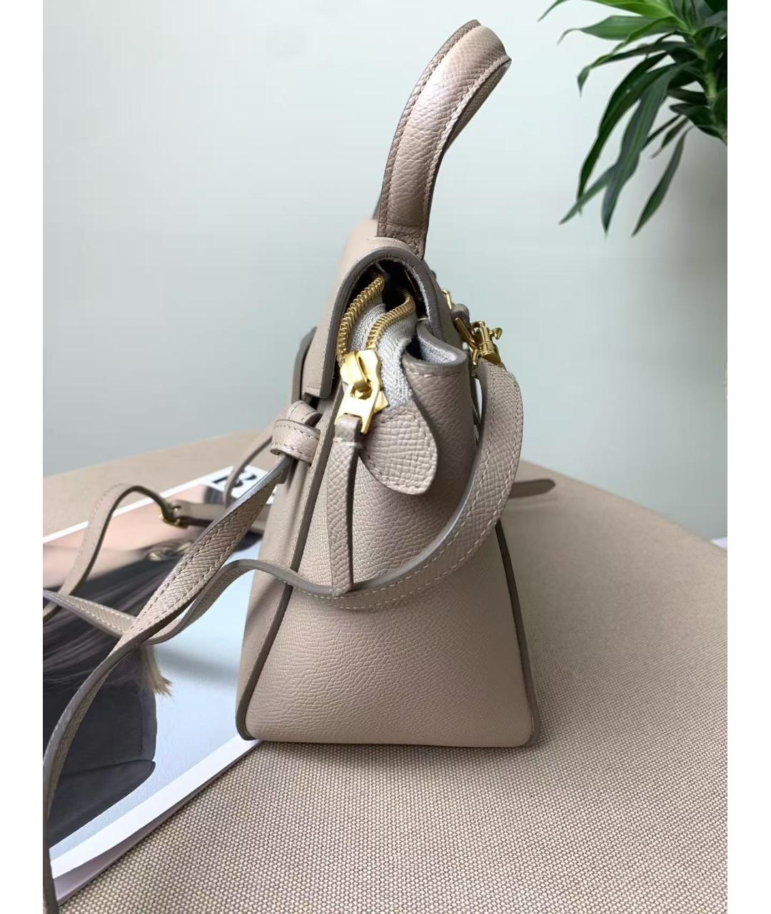 CELINE Серая кожаная сумка через плечо, фото 4