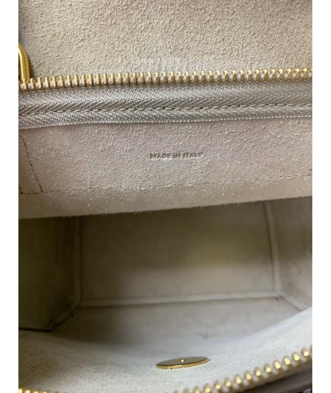 CELINE Серая кожаная сумка через плечо, фото 5