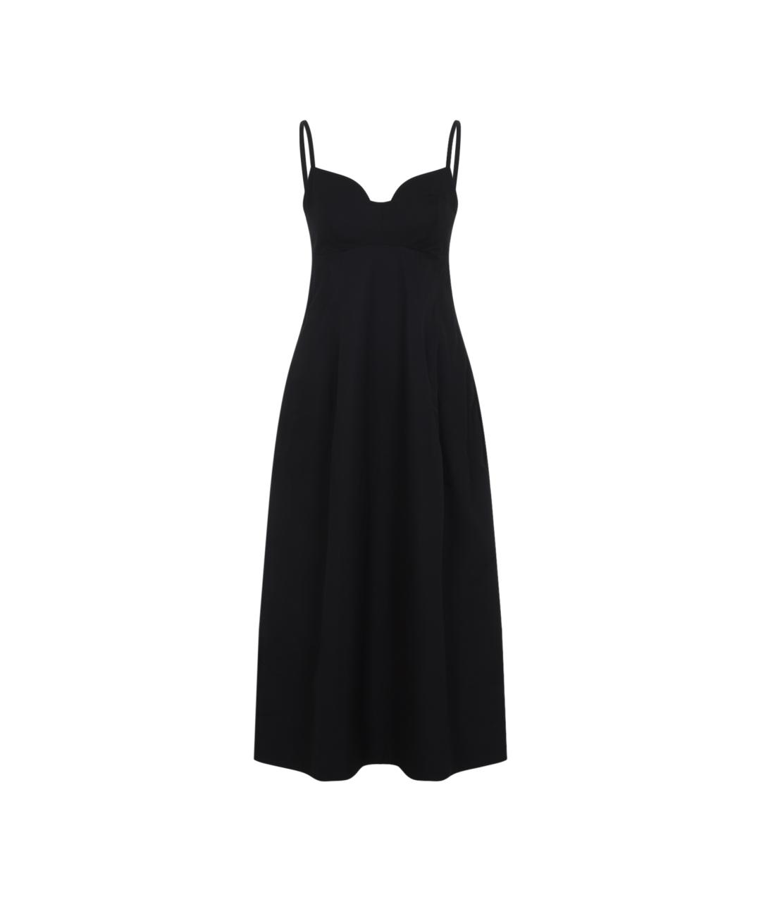 CO Черное хлопковое повседневное платье, фото 1