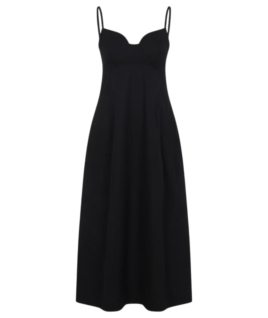 CO Черное хлопковое повседневное платье, фото 1