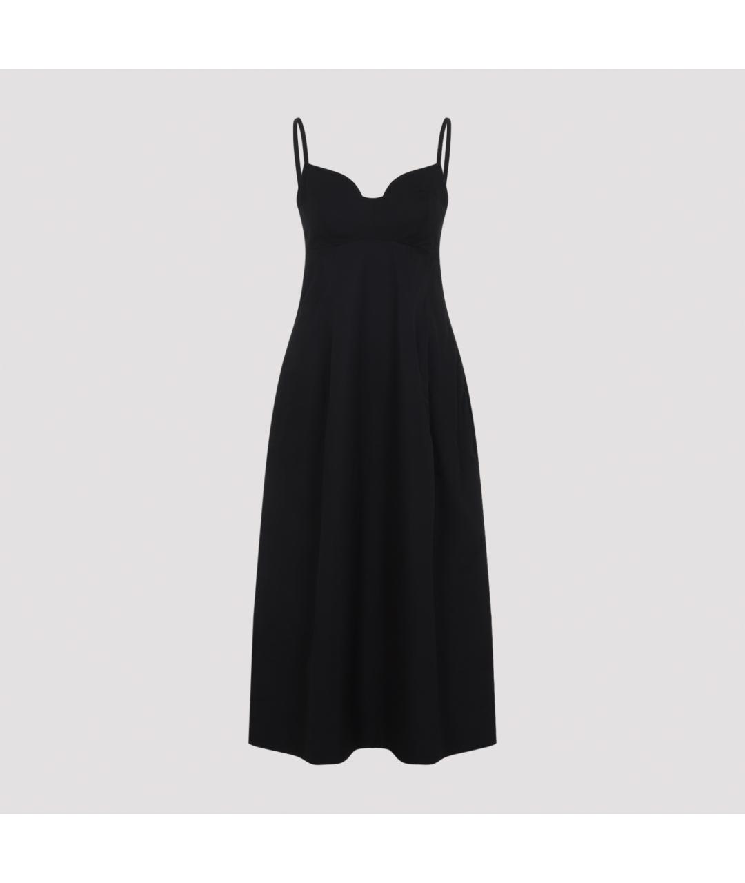 CO Черное хлопковое повседневное платье, фото 2