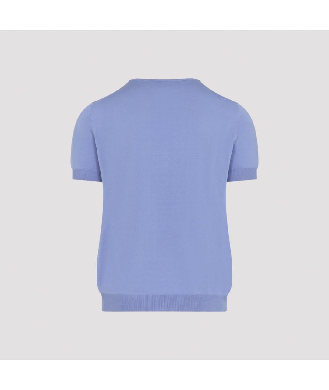 GIORGIO ARMANI Фиолетовый шелковый джемпер / свитер, фото 4