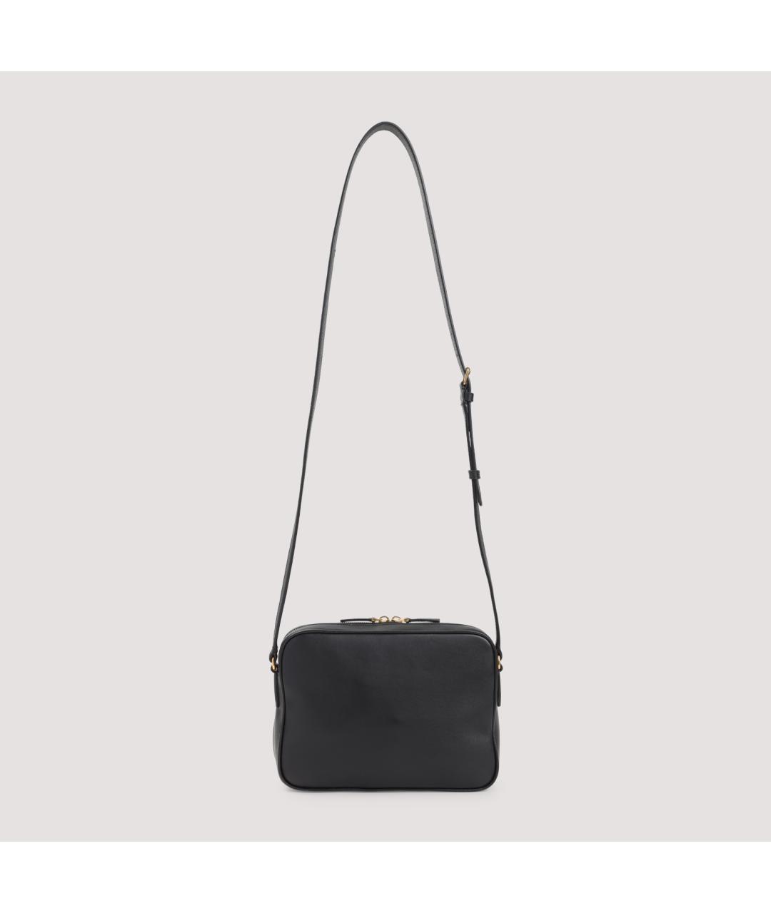 VALENTINO Черная кожаная сумка на плечо, фото 4