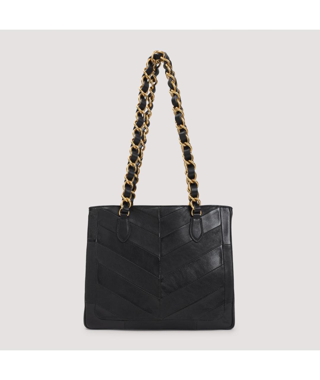 VALENTINO Черная кожаная сумка тоут, фото 4