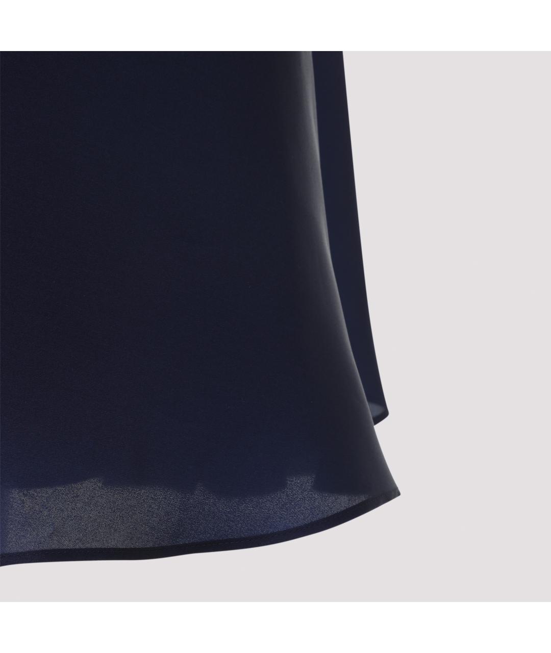 ALBERTA FERRETTI Синее шелковое платье, фото 6