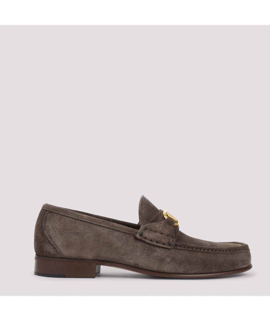 VALENTINO Коричневые кожаные лоферы, фото 2