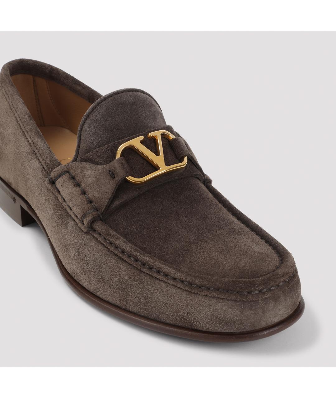 VALENTINO Коричневые кожаные лоферы, фото 6