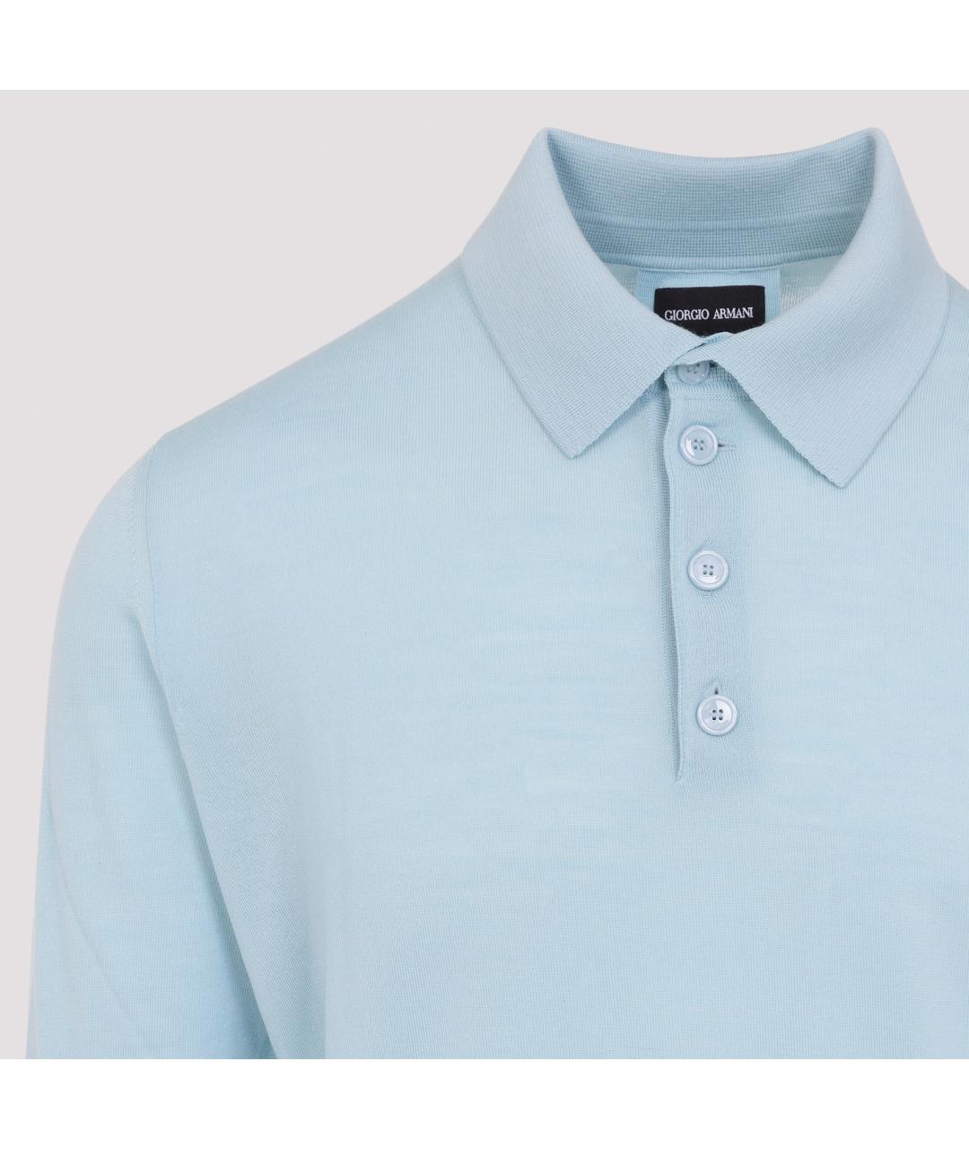 GIORGIO ARMANI Голубой шерстяной джемпер / свитер, фото 5
