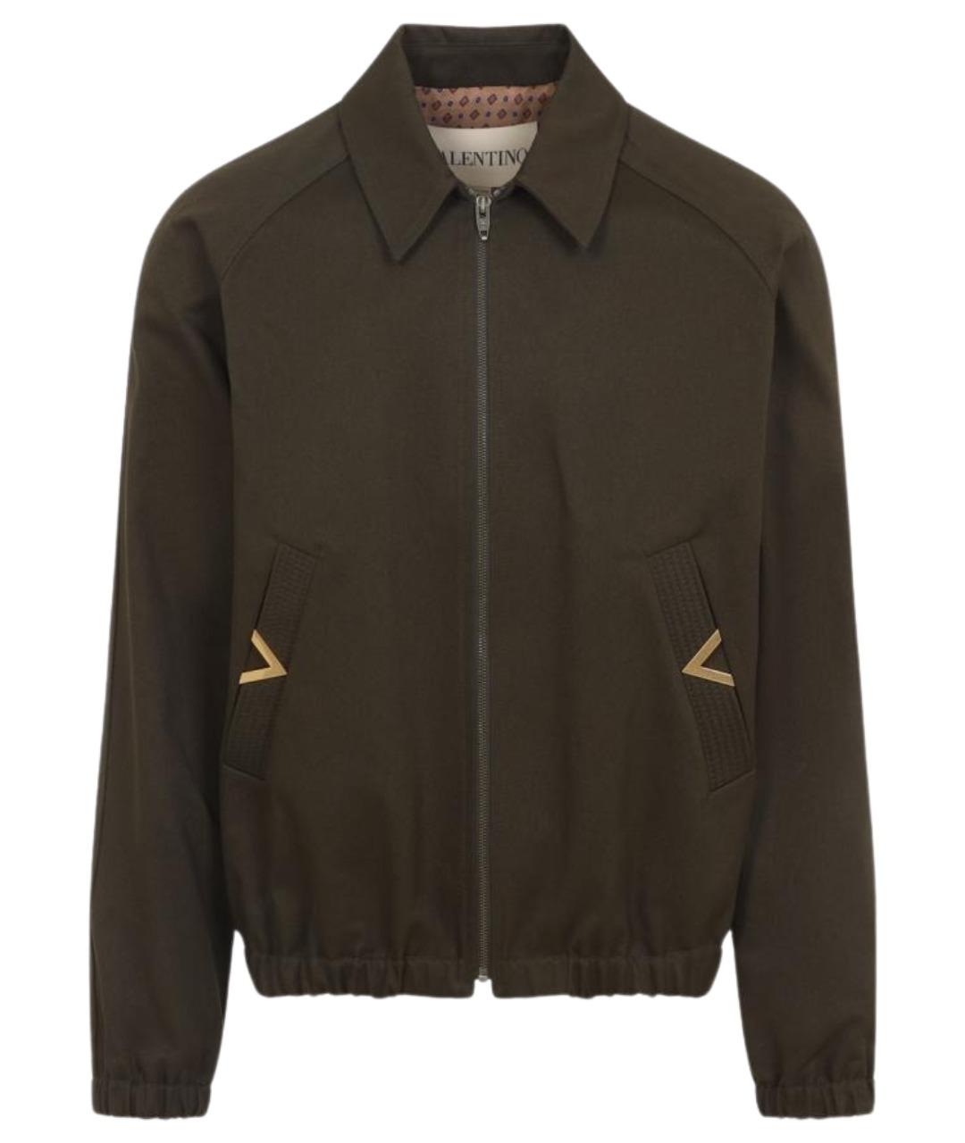 VALENTINO Зеленая хлопковая куртка, фото 1