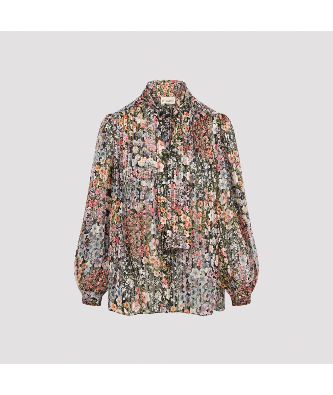 VALENTINO Мульти шелковая блузы, фото 2