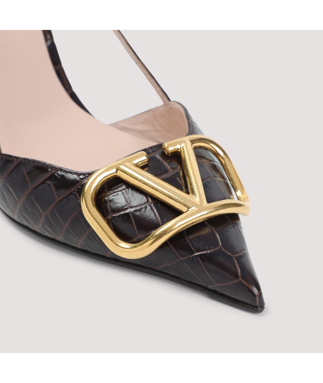 VALENTINO Коричневые кожаные туфли, фото 6