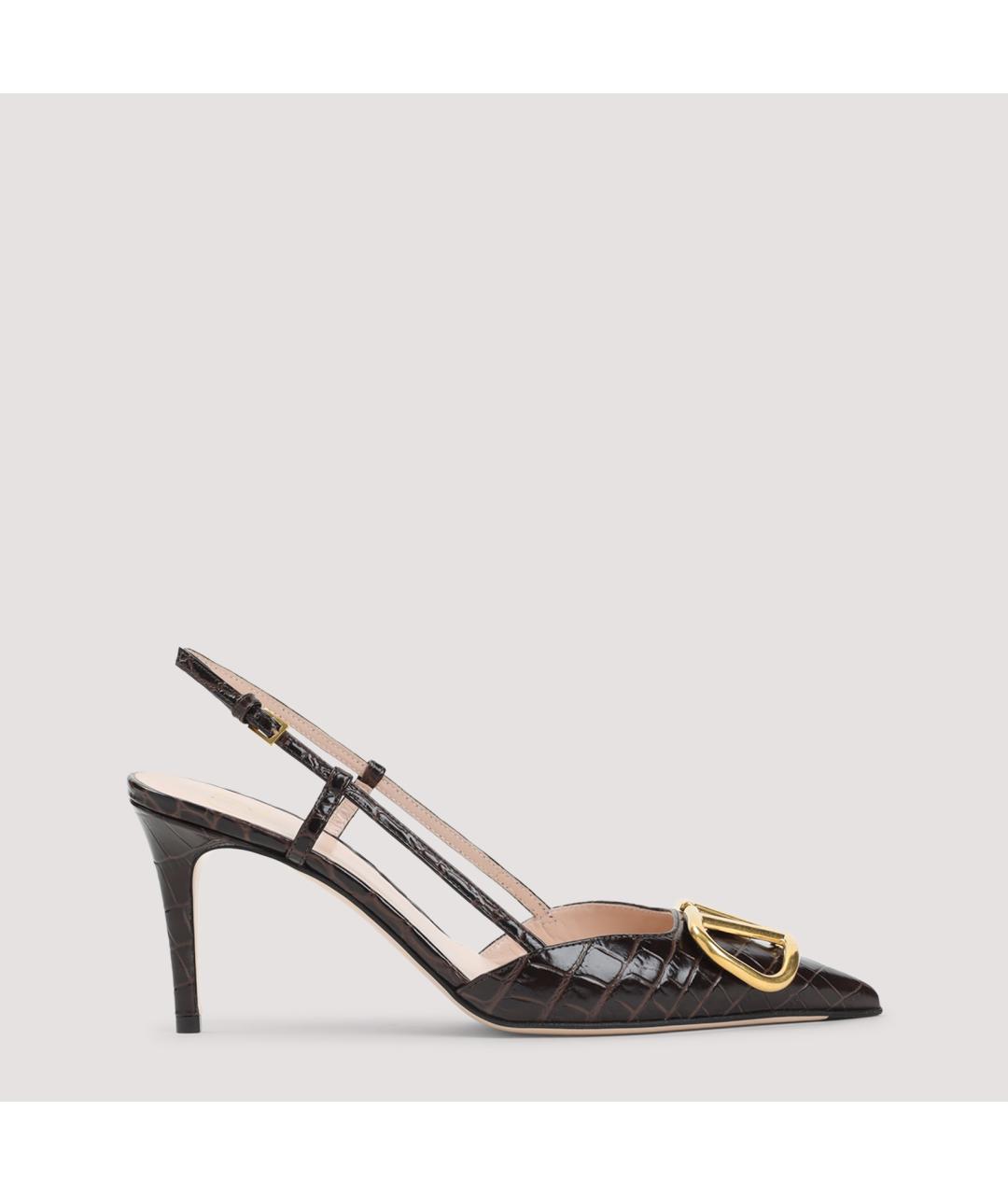 VALENTINO Коричневые кожаные туфли, фото 2