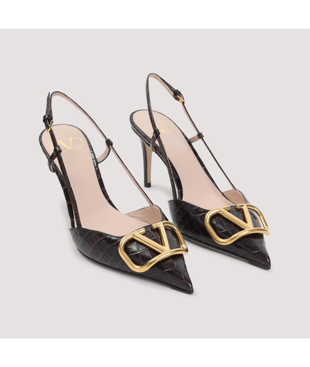 VALENTINO Коричневые кожаные туфли, фото 5