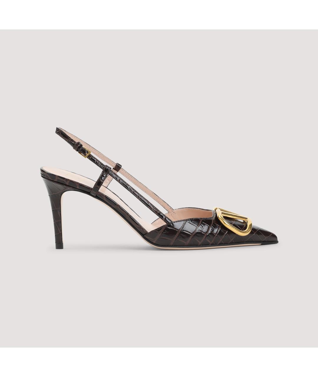 VALENTINO Коричневые кожаные туфли, фото 3