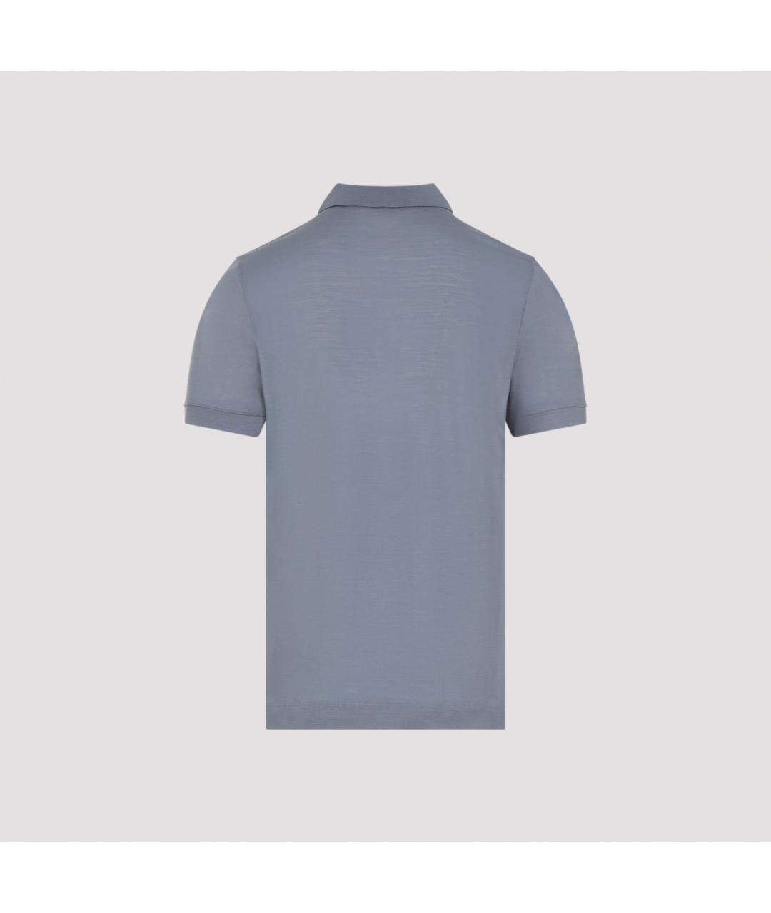 GIORGIO ARMANI Голубой шерстяной джемпер / свитер, фото 4