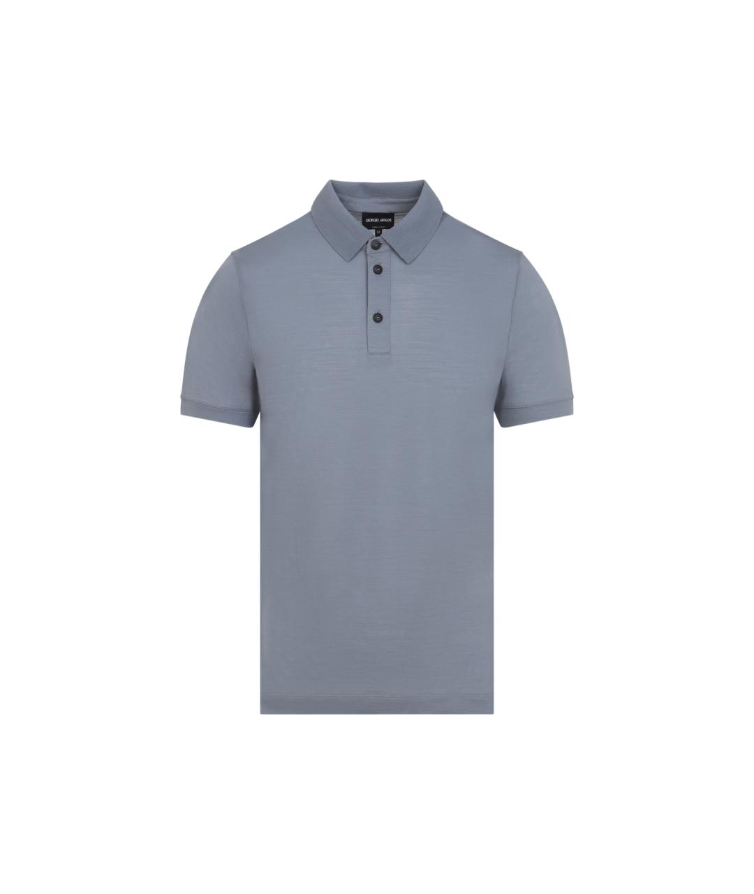 GIORGIO ARMANI Голубой шерстяной джемпер / свитер, фото 1