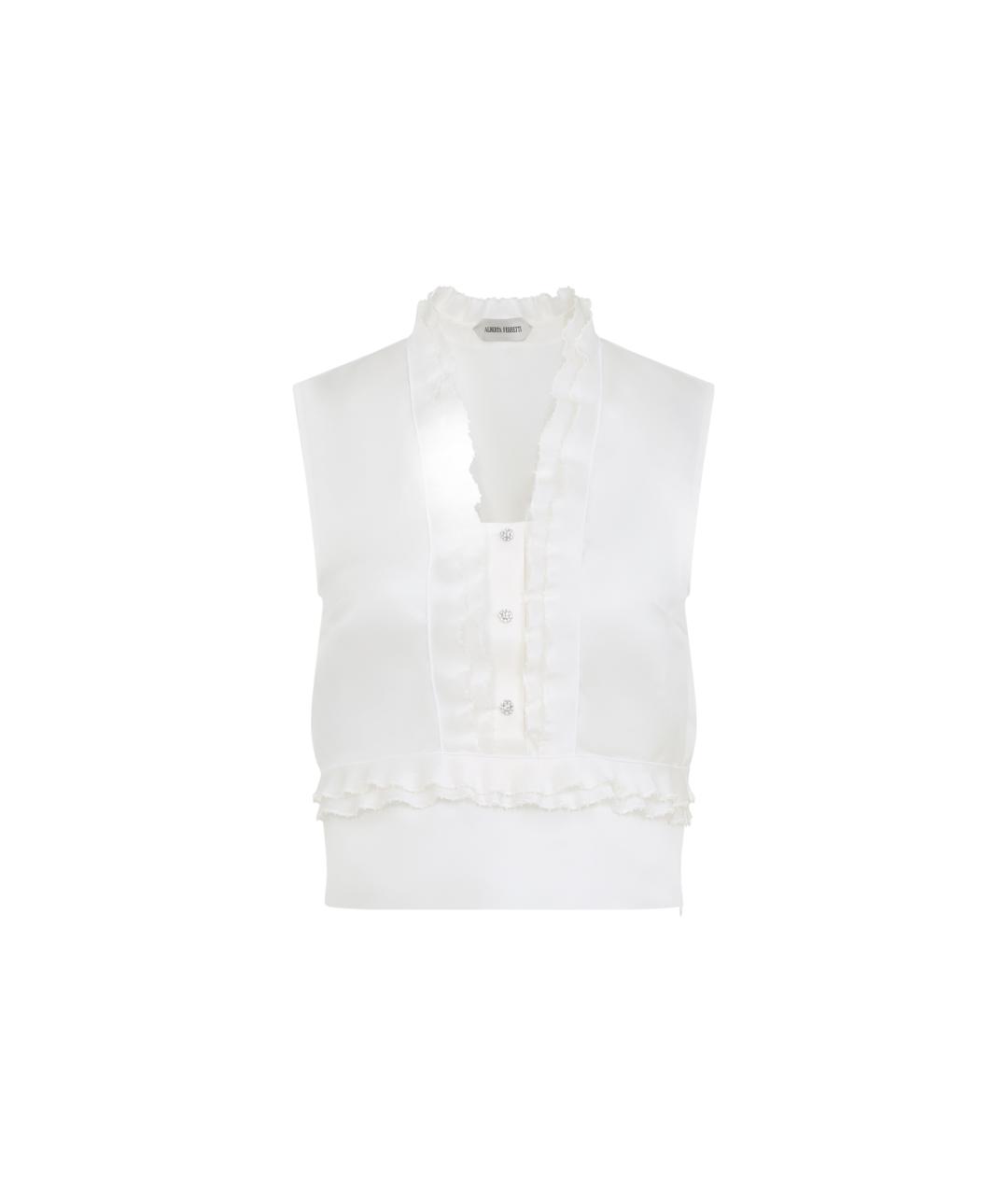 ALBERTA FERRETTI Бежевая шелковая блузы, фото 1