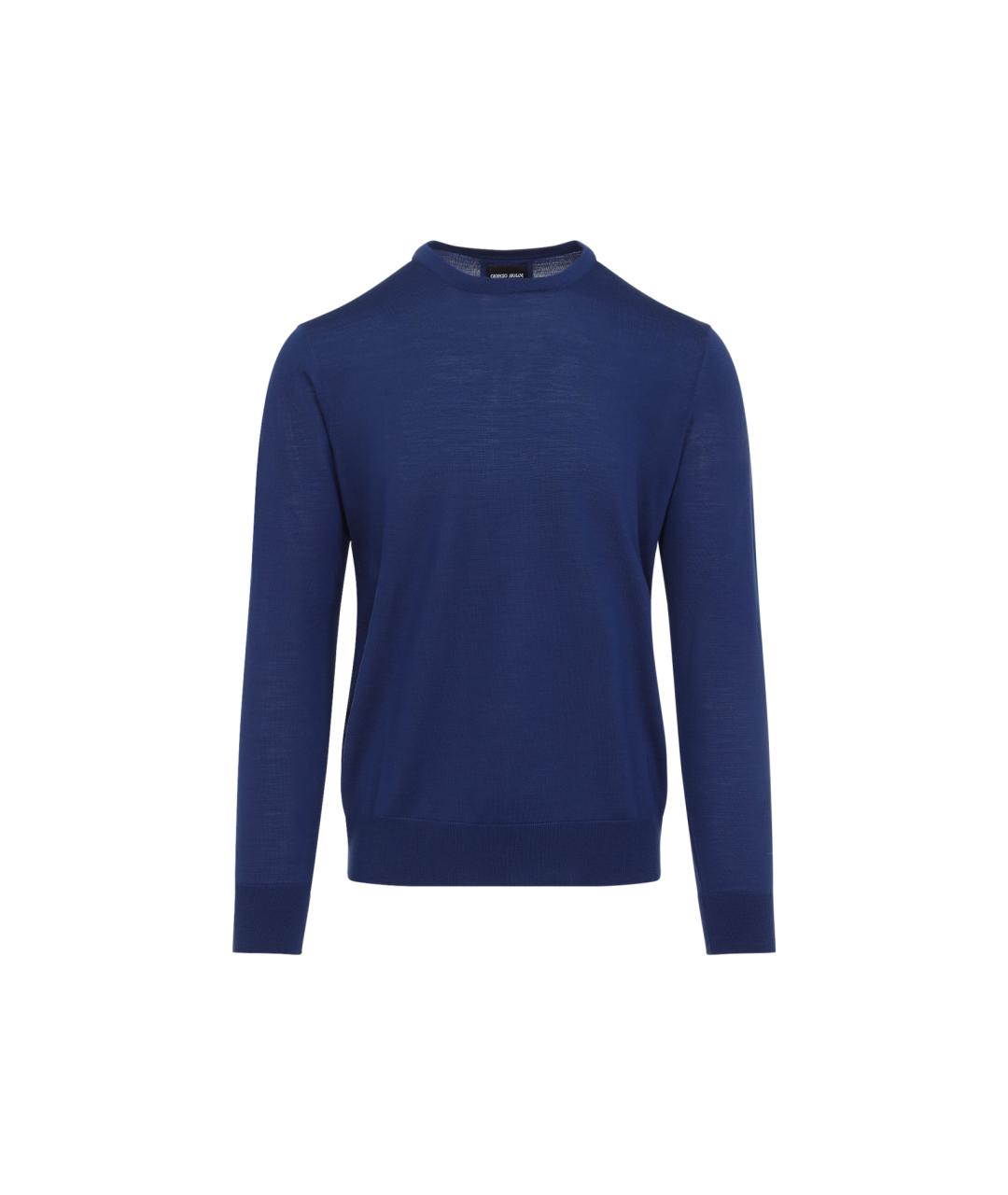GIORGIO ARMANI Синий шерстяной джемпер / свитер, фото 1