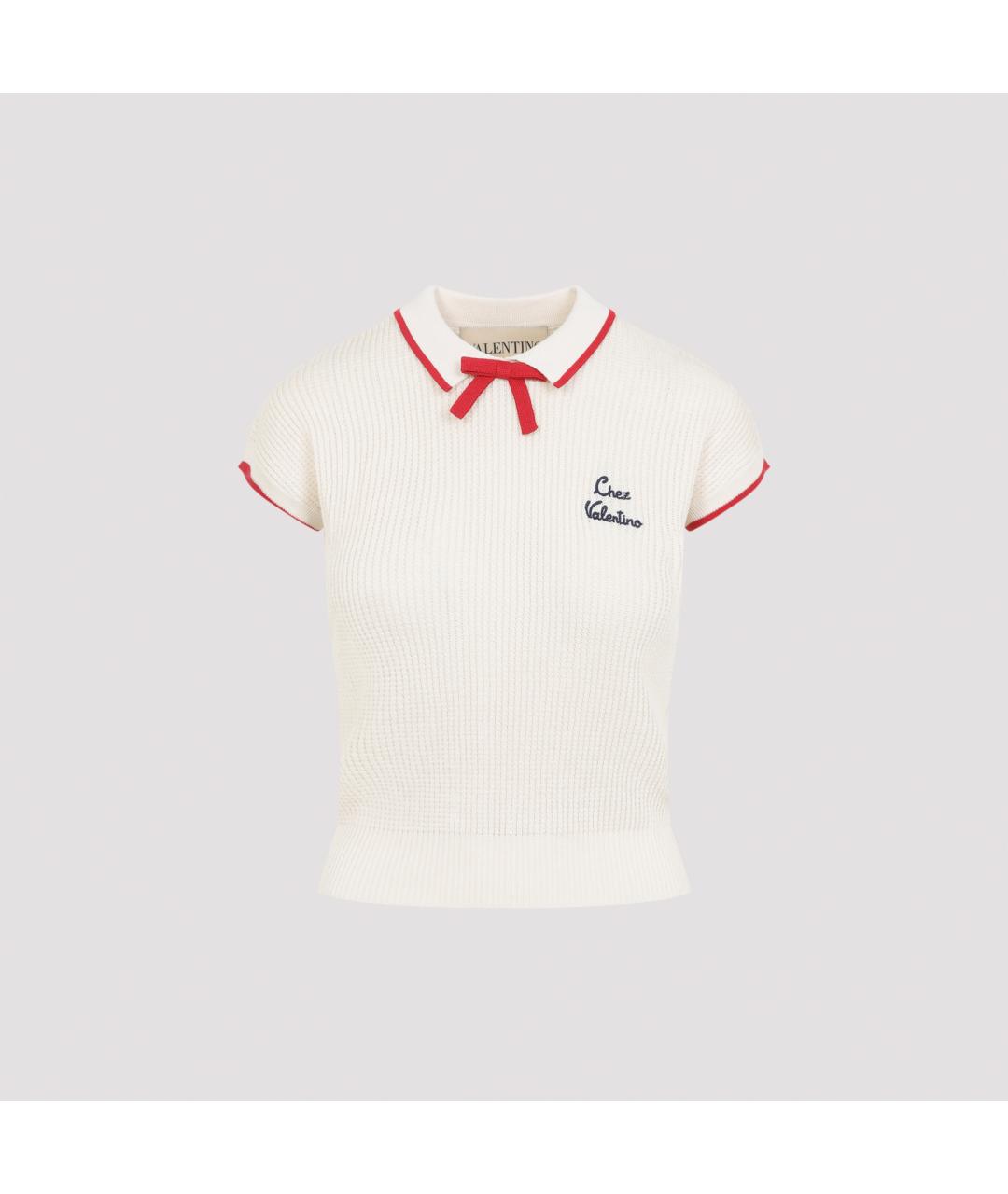 VALENTINO Бежевый хлопковый джемпер / свитер, фото 2