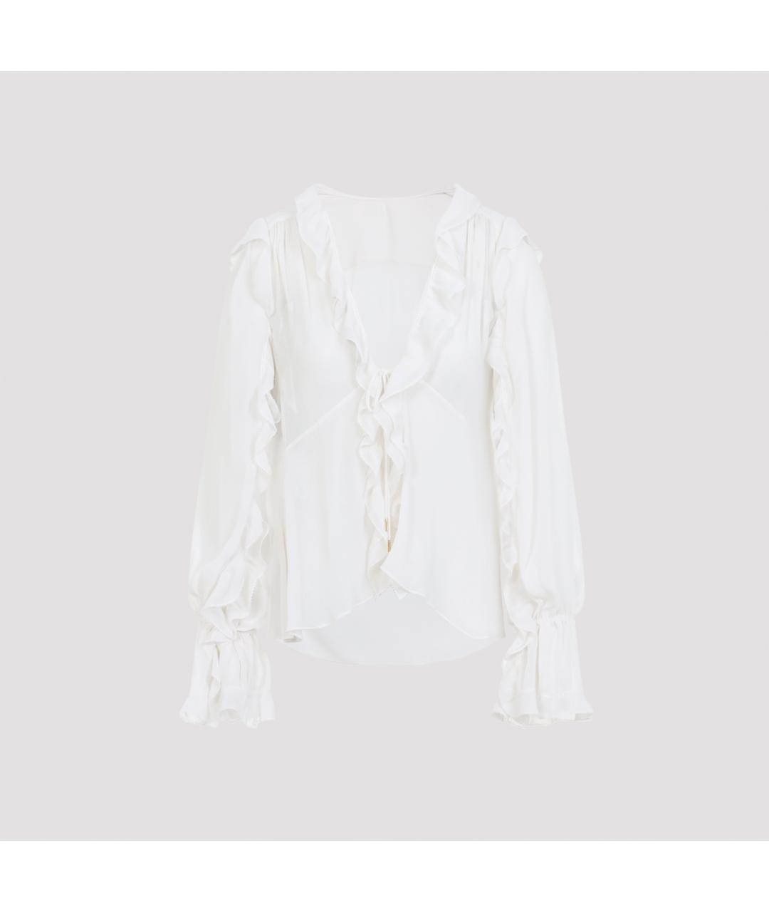 ALBERTA FERRETTI Бежевая синтетическая блузы, фото 2