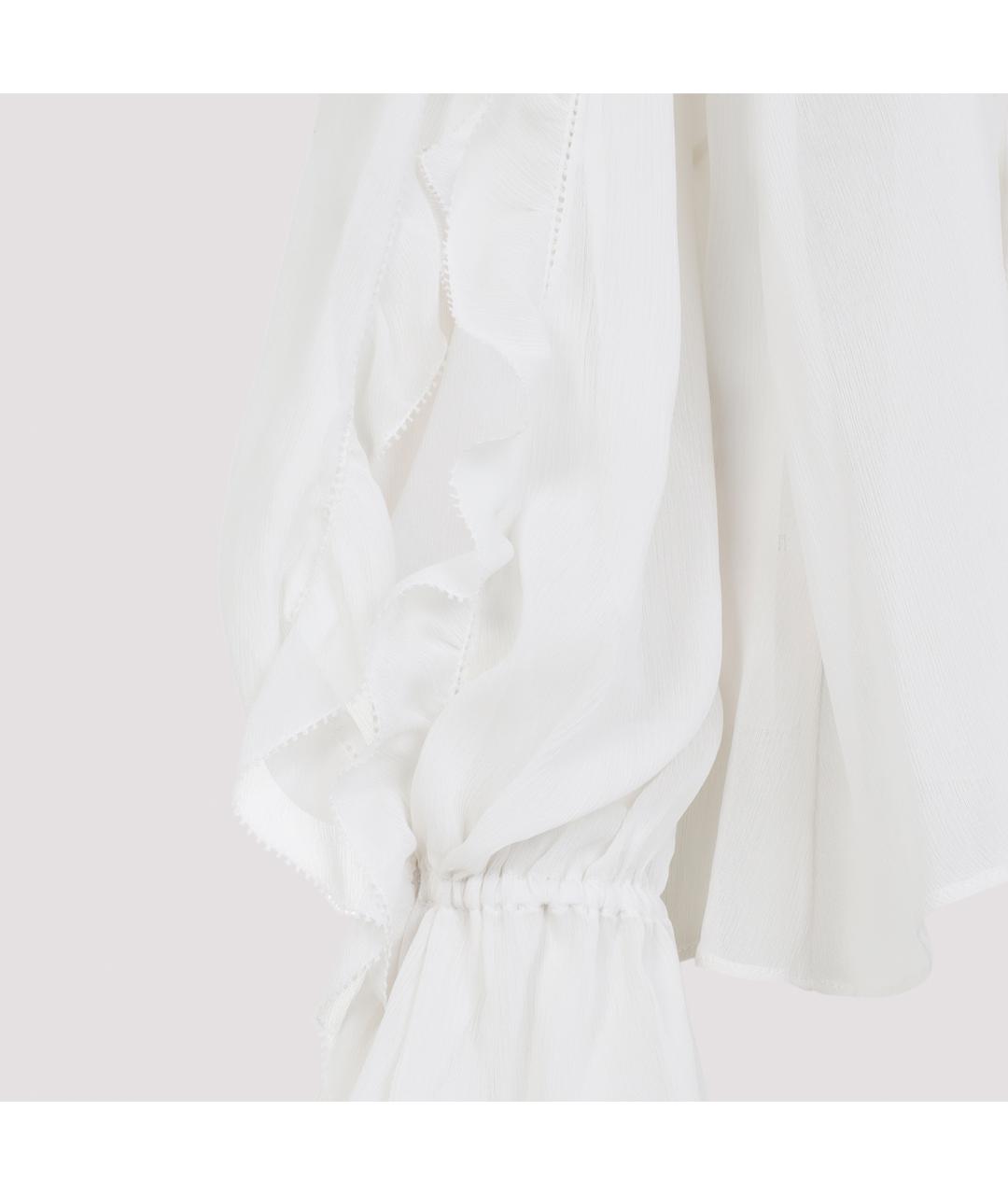 ALBERTA FERRETTI Бежевая синтетическая блузы, фото 6