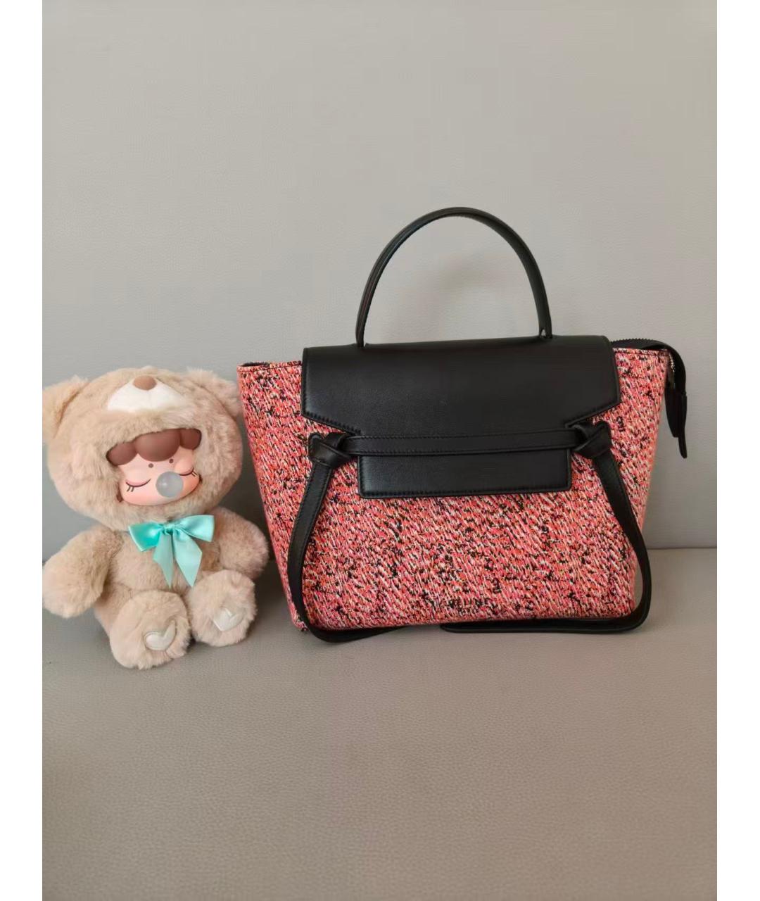 CELINE Мульти твидовая сумка с короткими ручками, фото 4