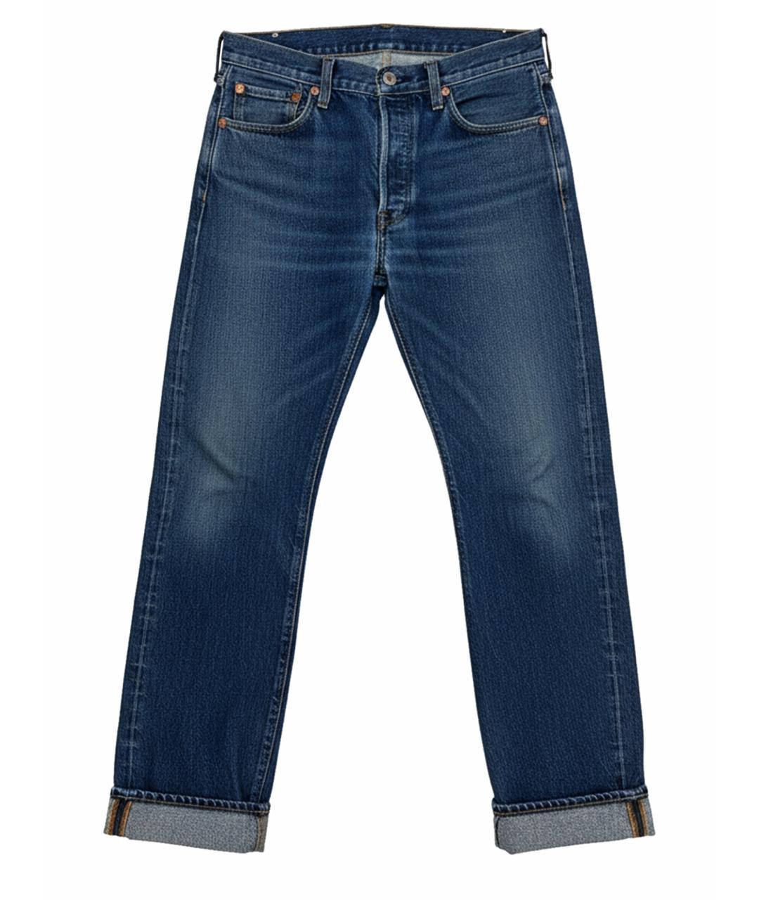 LEVI'S Синие хлопковые прямые джинсы, фото 1