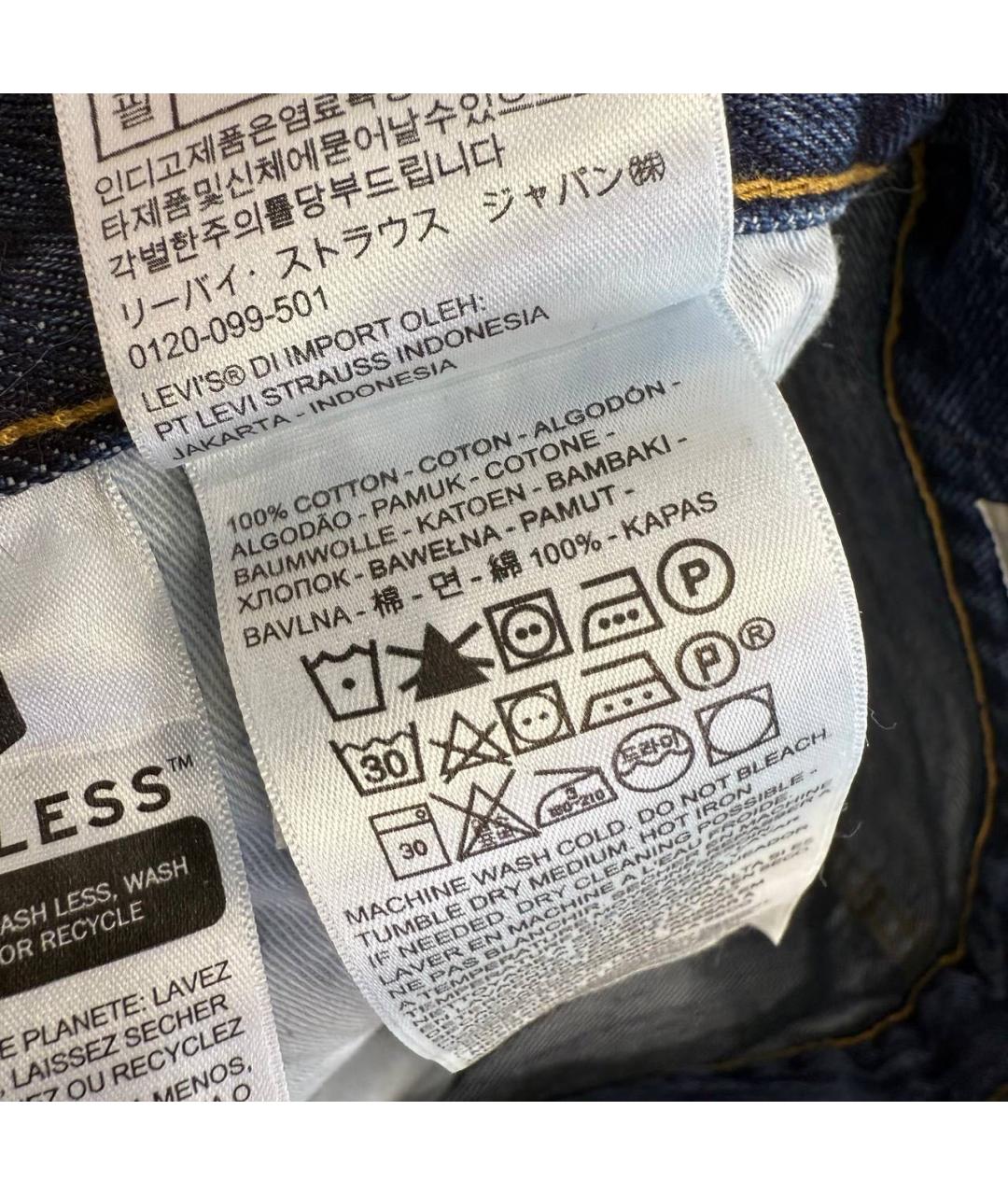 LEVI'S Синие хлопковые прямые джинсы, фото 8