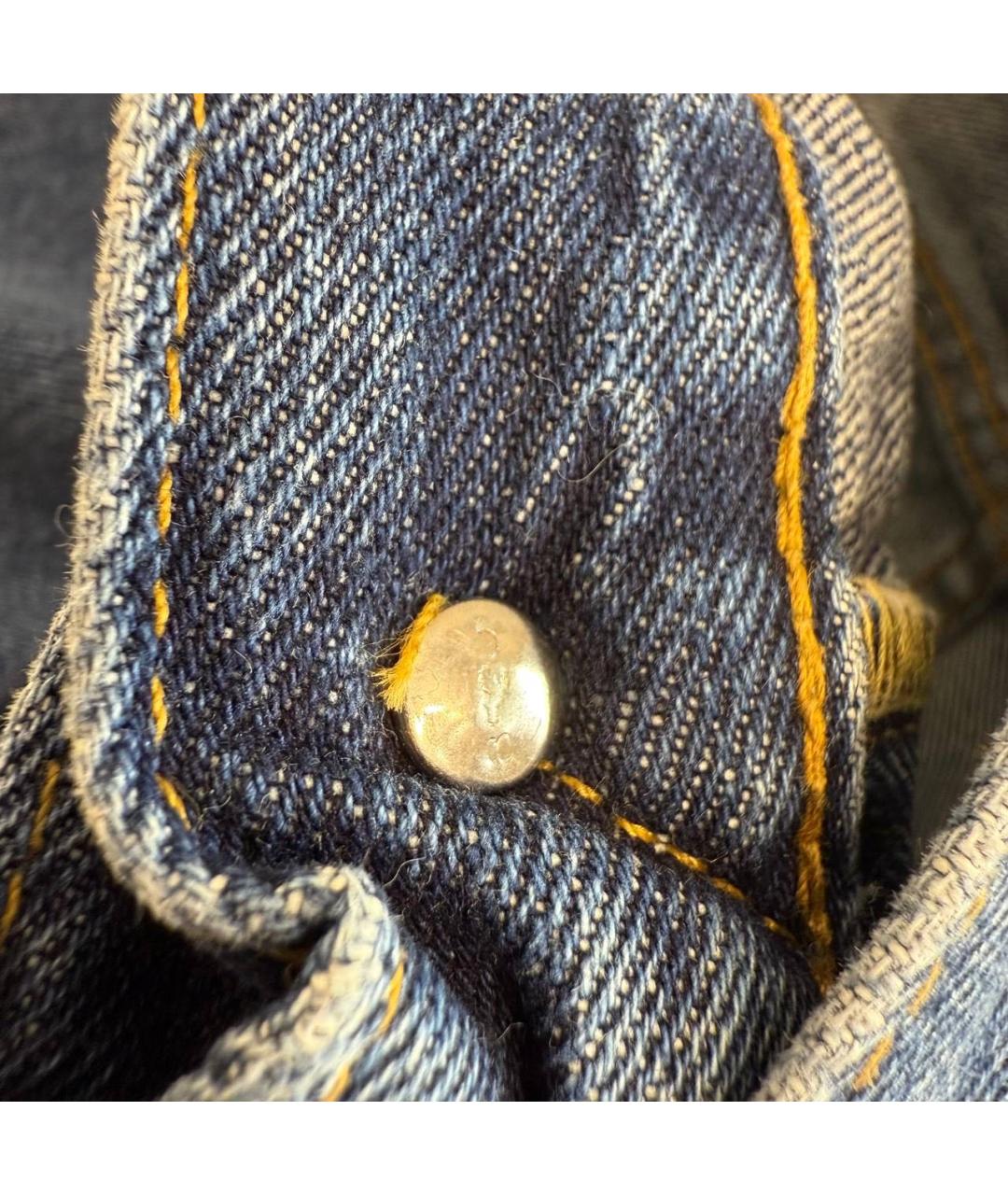 LEVI'S Синие хлопковые прямые джинсы, фото 5