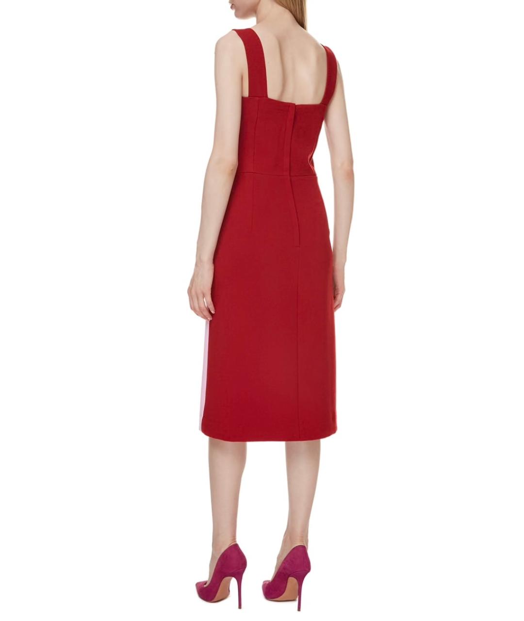 DOLCE&GABBANA Розовое шерстяное коктейльное платье, фото 3