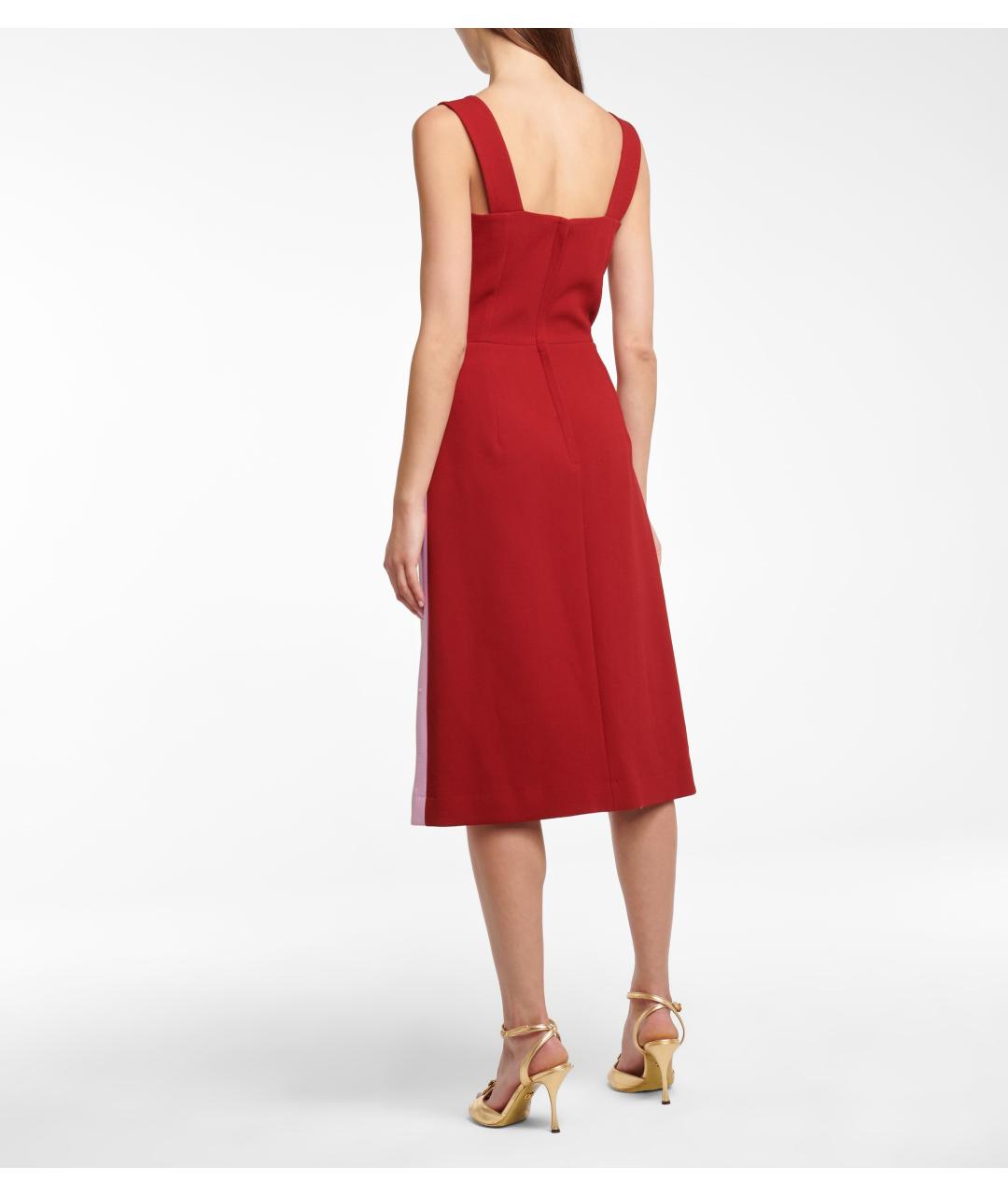 DOLCE&GABBANA Розовое шерстяное коктейльное платье, фото 5