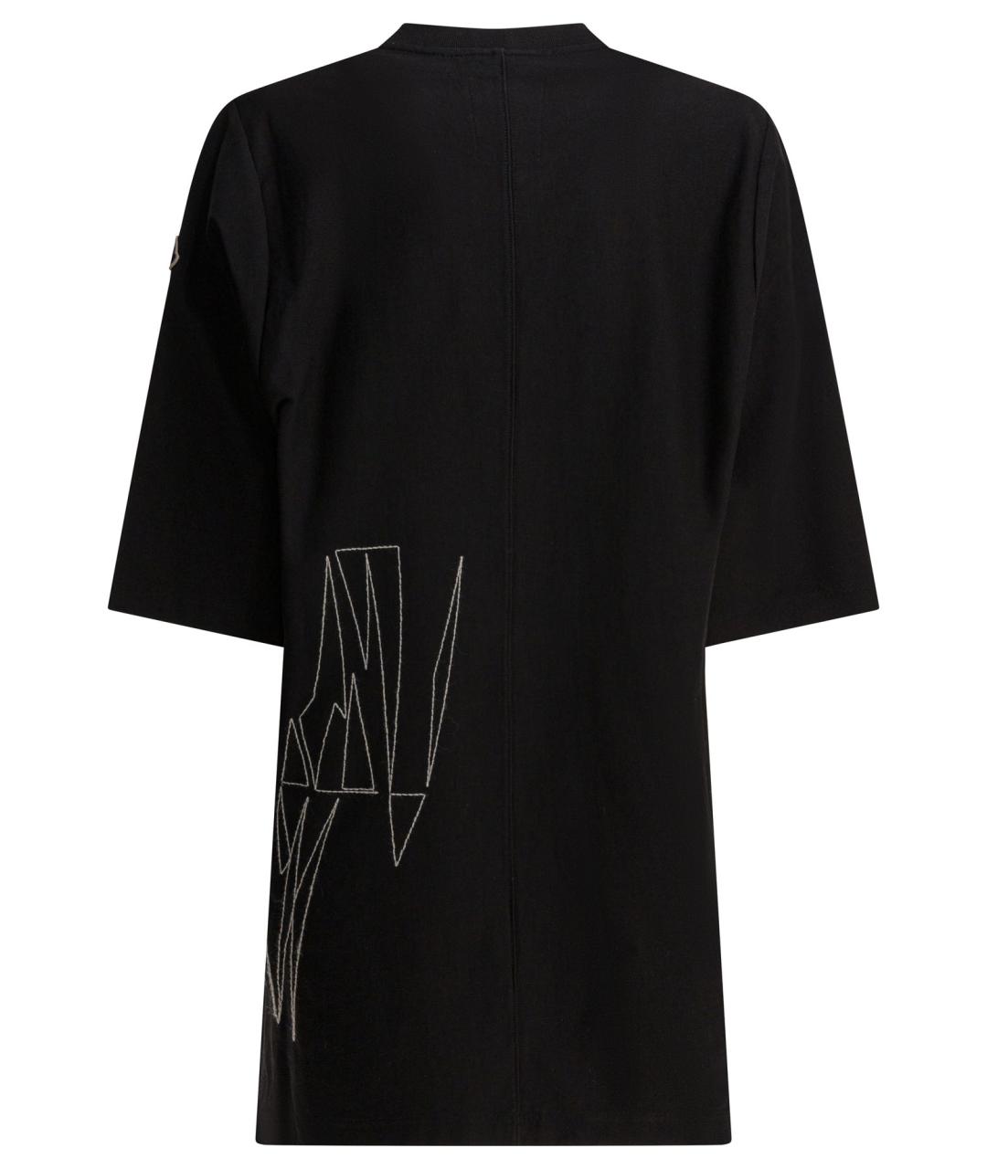 RICK OWENS Черная хлопковая футболка, фото 2