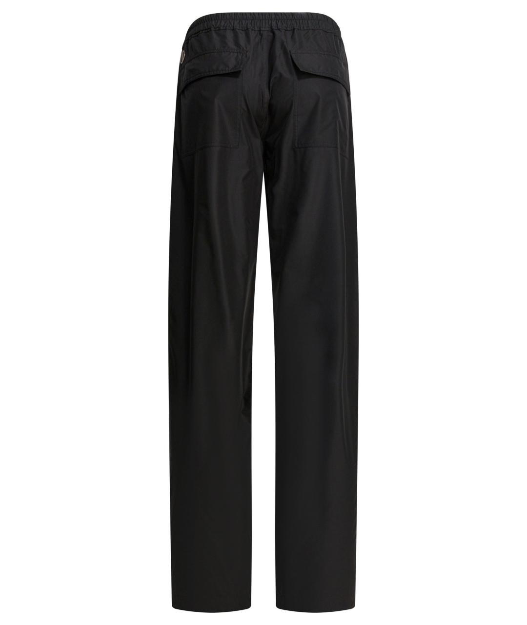 RICK OWENS Черные полиэстеровые прямые брюки, фото 2