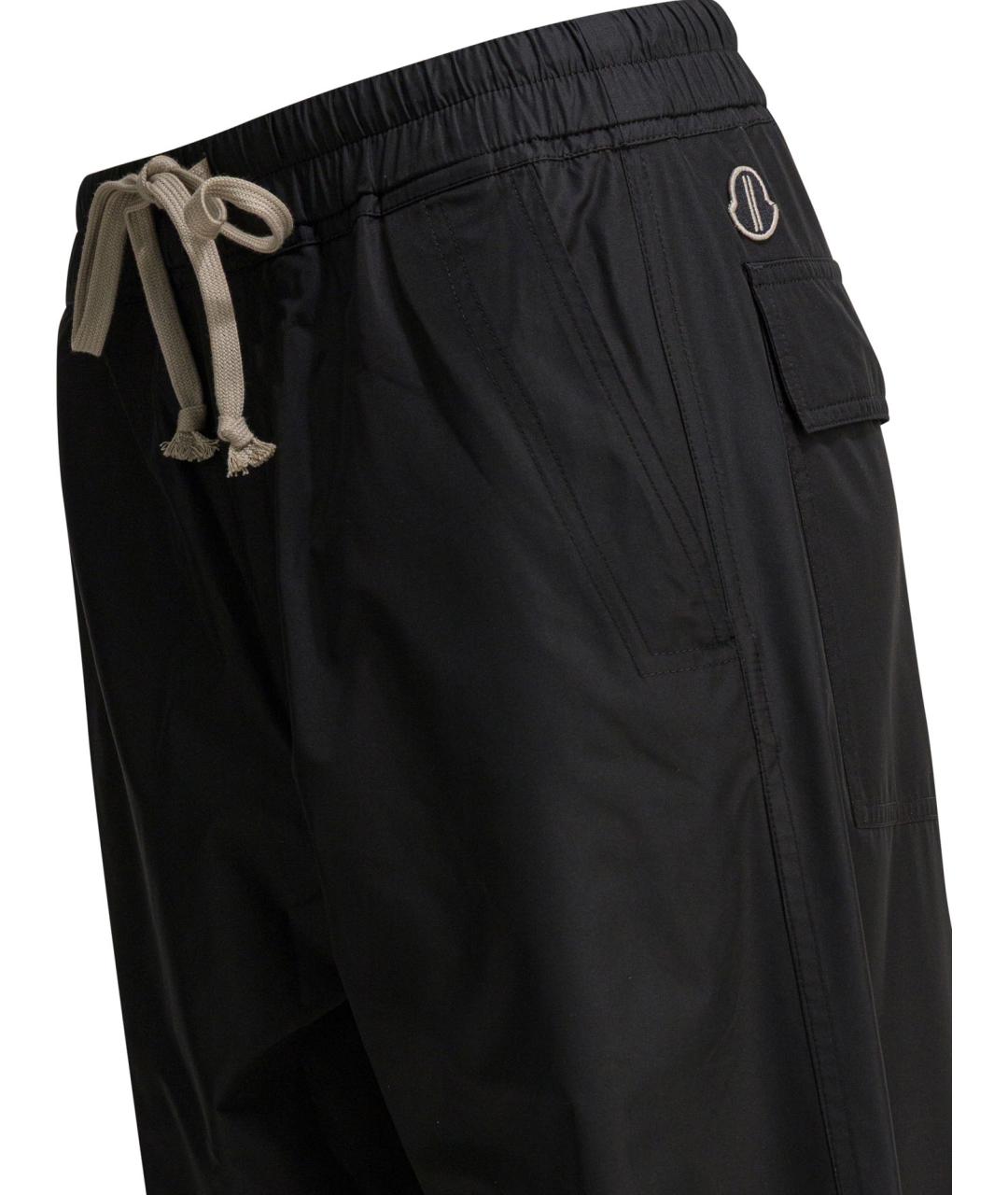 RICK OWENS Черные полиэстеровые прямые брюки, фото 4