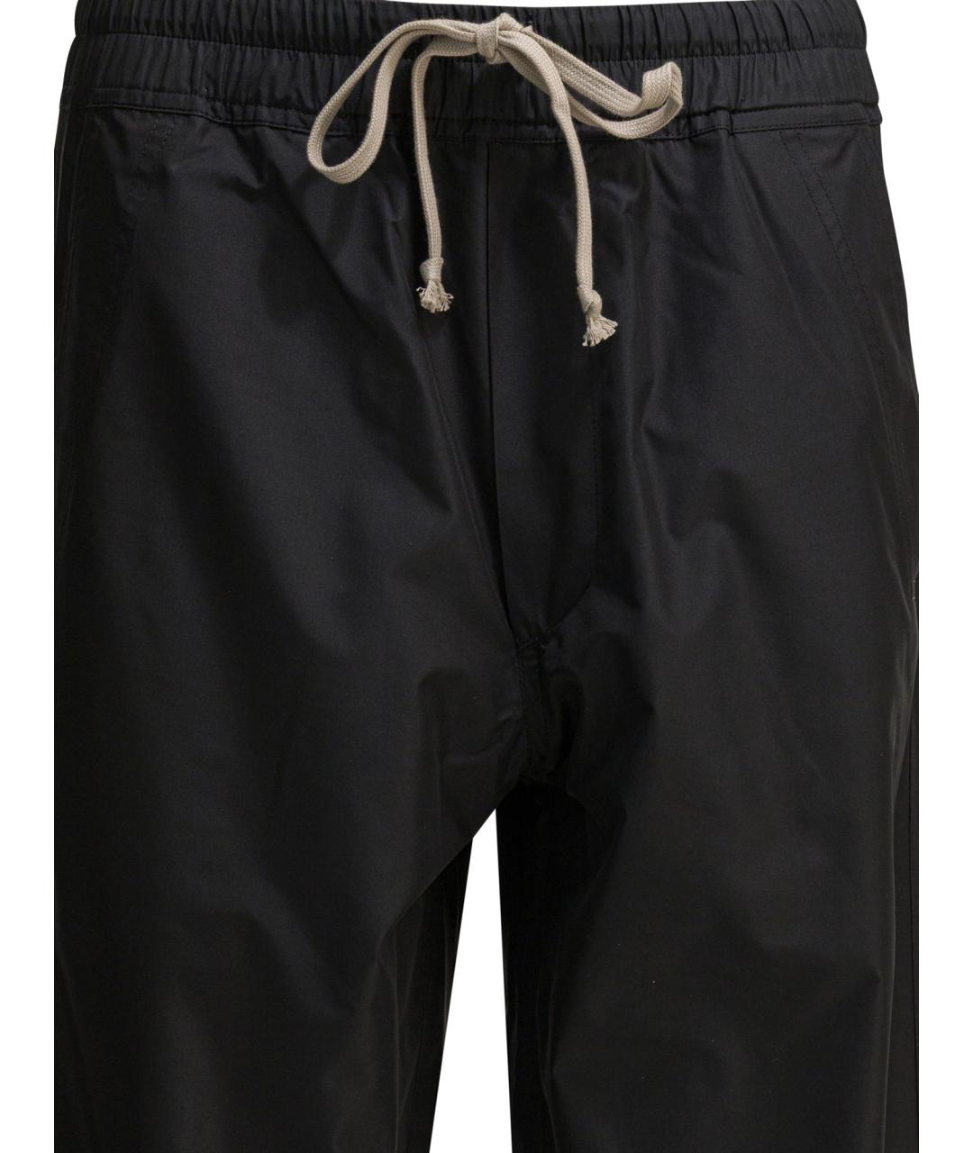 RICK OWENS Черные полиэстеровые прямые брюки, фото 3