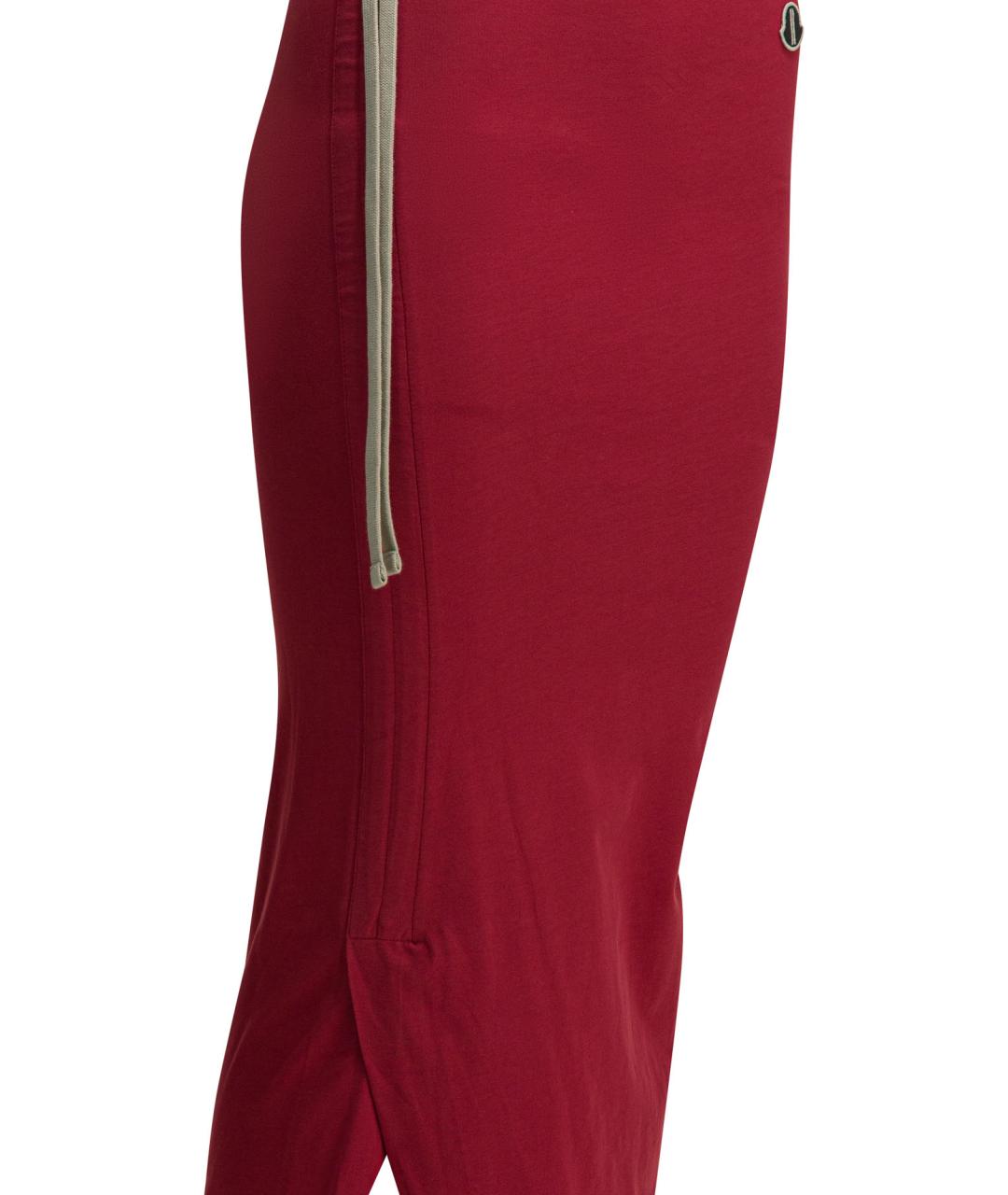 RICK OWENS Красная хлопковая юбка макси, фото 4