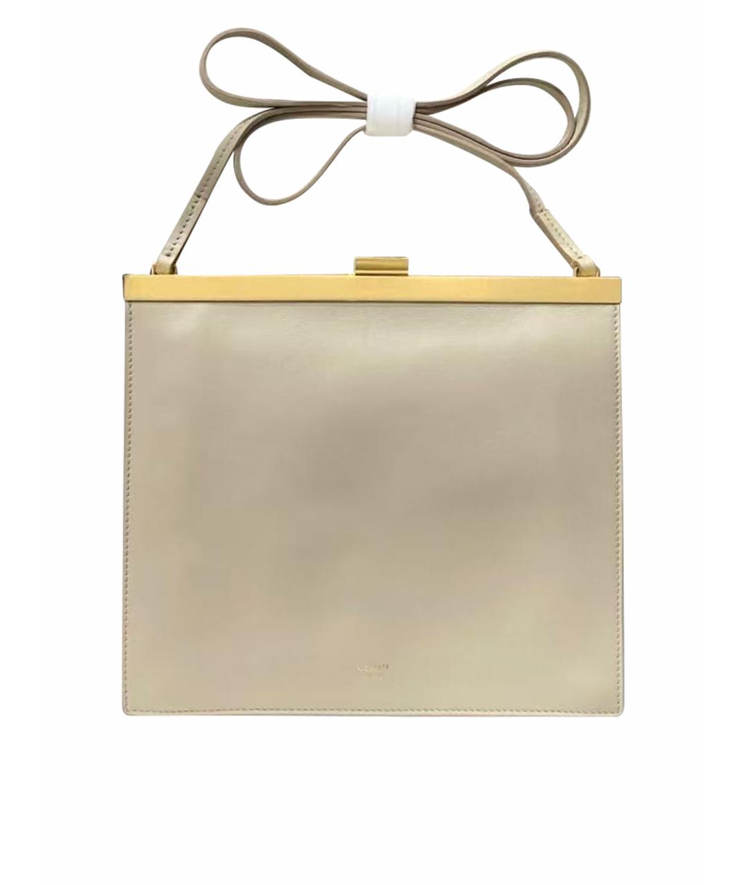 CELINE Бежевая кожаная сумка через плечо, фото 1