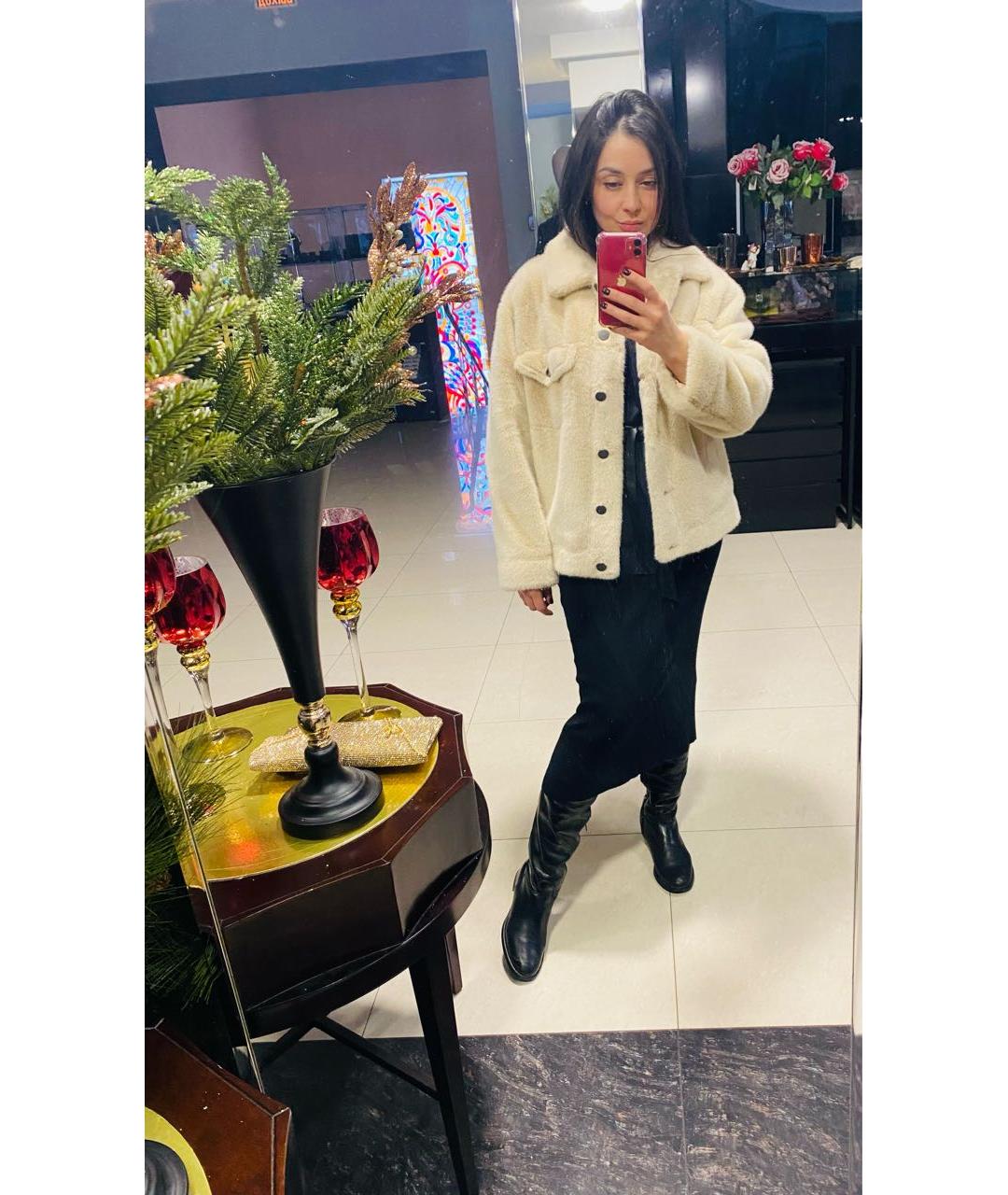 SEVENTY Бежевая шуба, фото 7