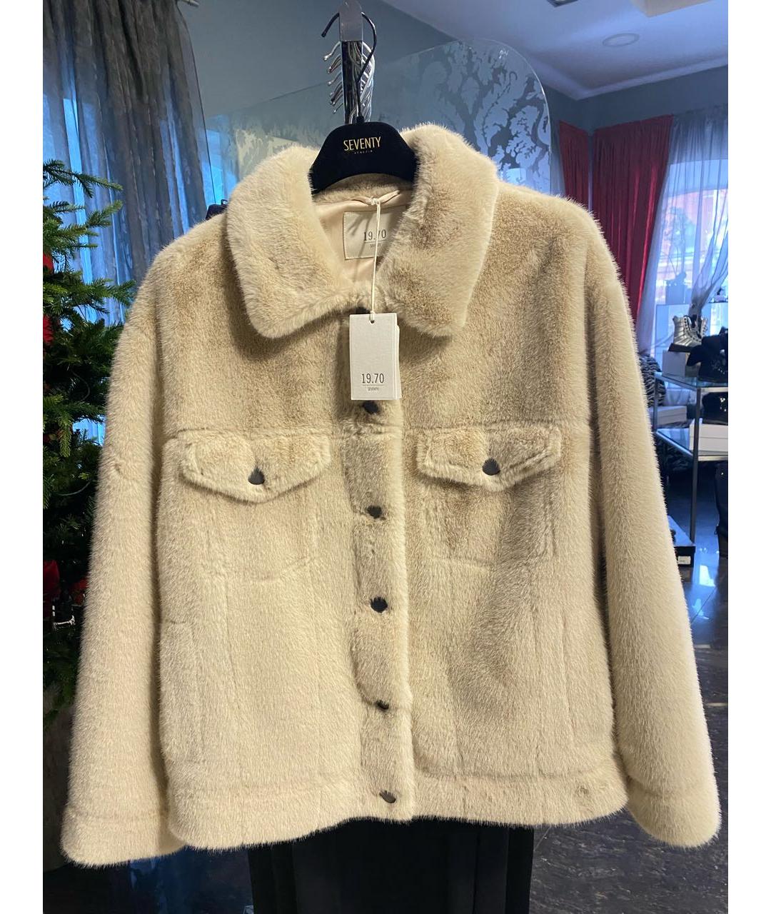 SEVENTY Бежевая шуба, фото 8