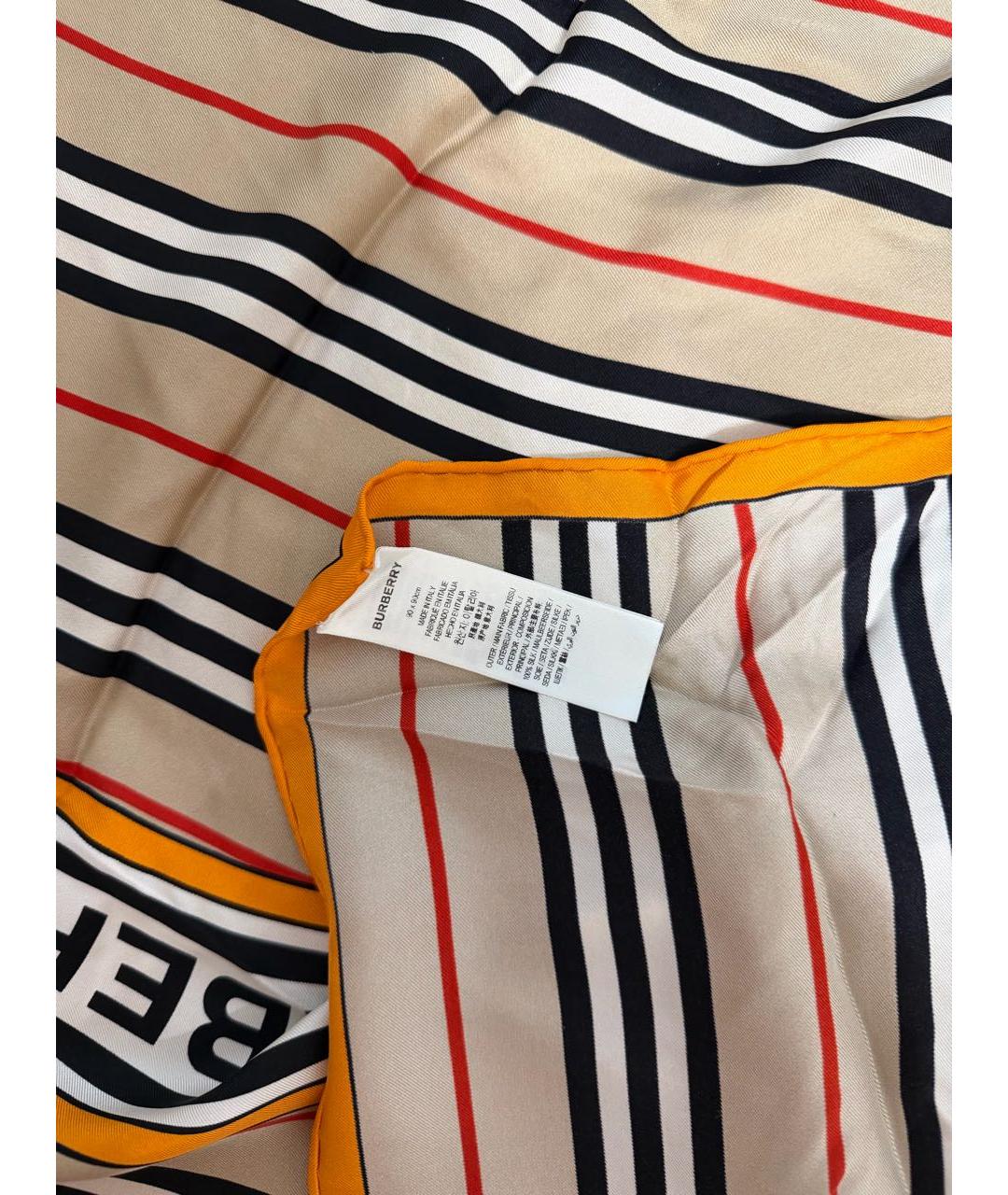 BURBERRY Мульти шелковый платок, фото 3