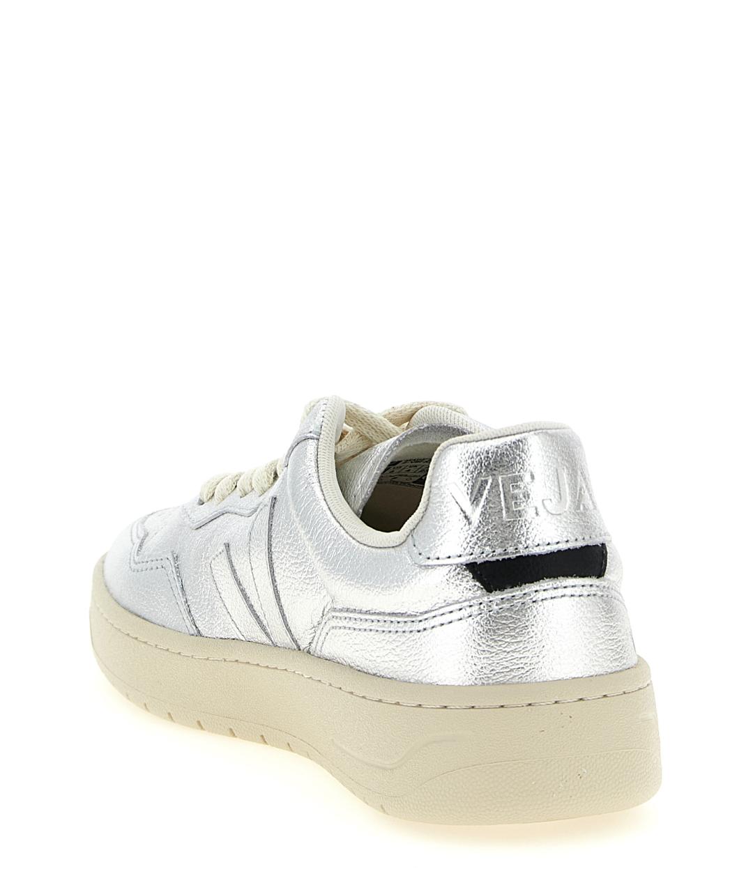 VEJA Серебряные кожаные кроссовки, фото 3