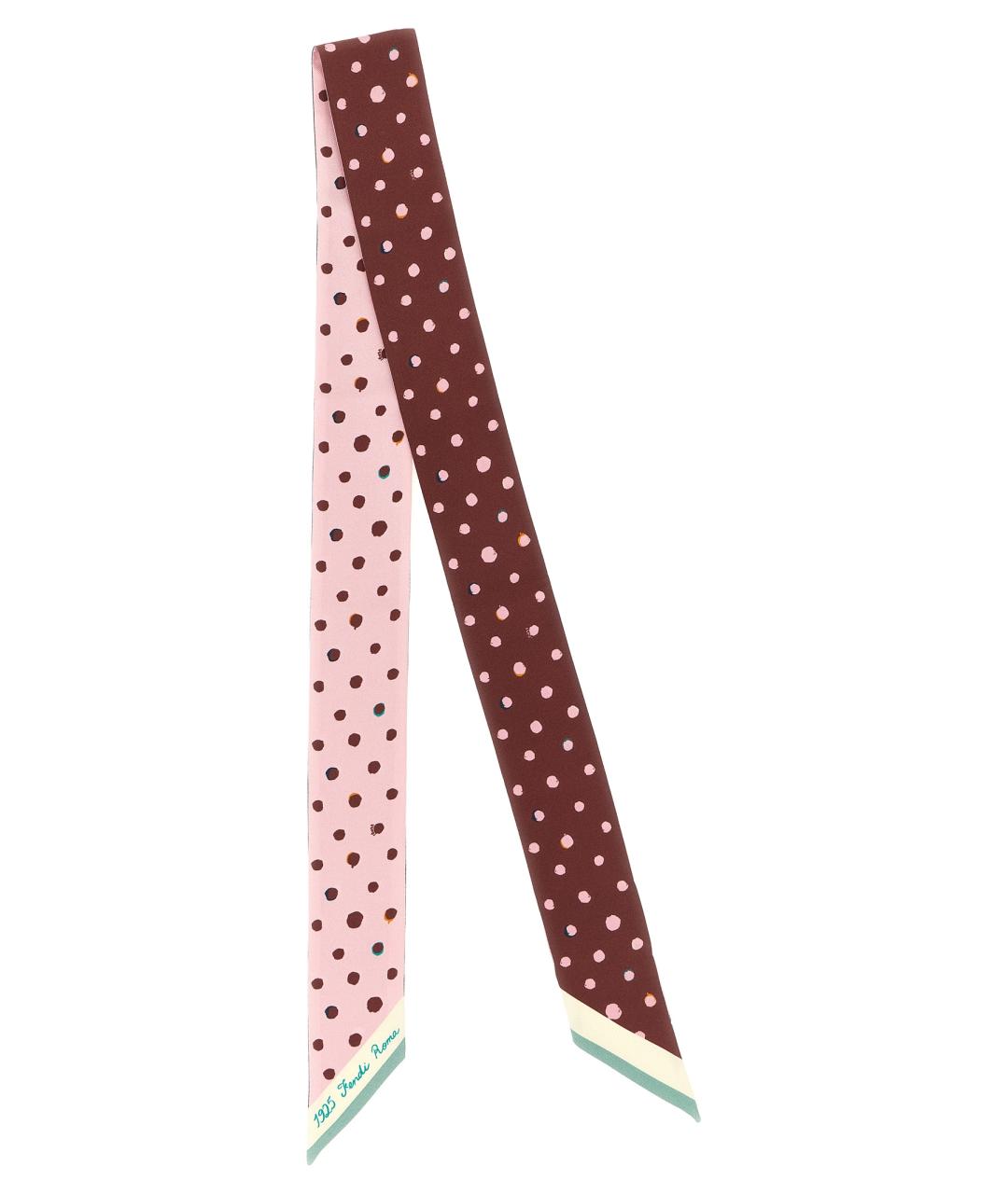 FENDI Мульти шелковый шарф, фото 2