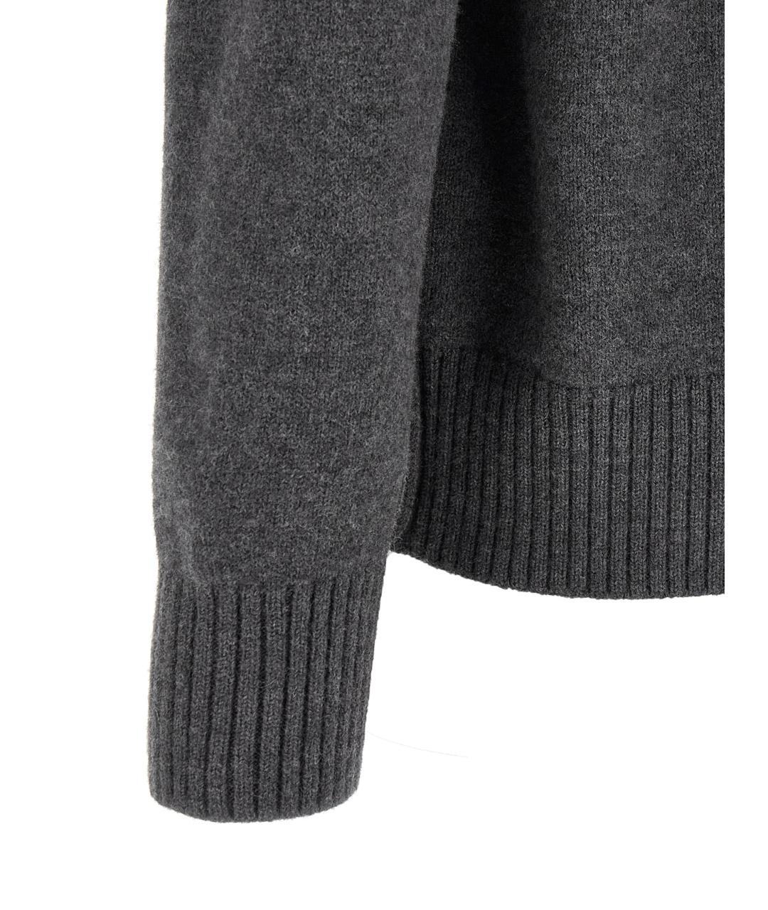 Ami Paris Серый шерстяной кардиган, фото 4