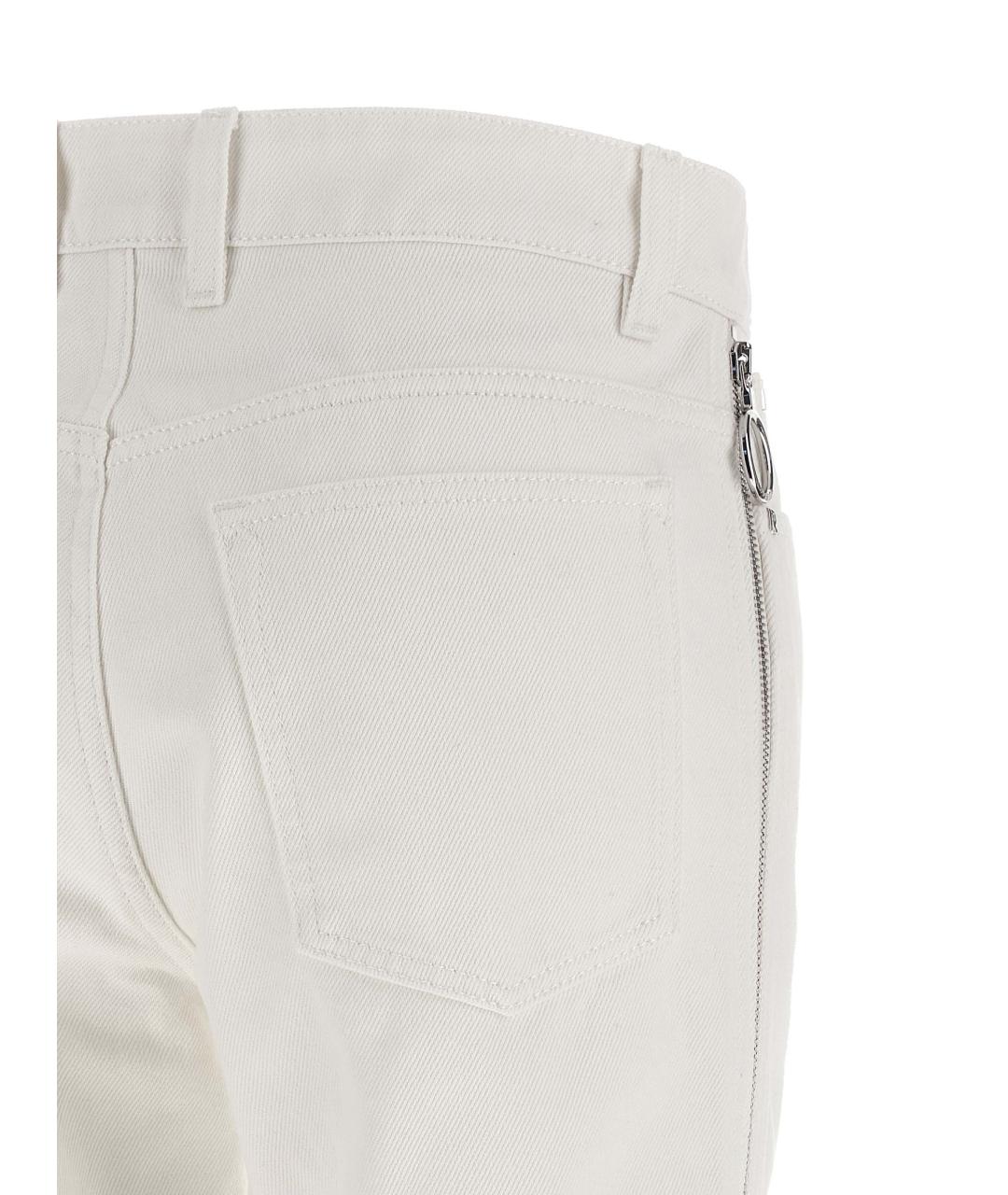 PACO RABANNE Белые хлопковые прямые джинсы, фото 5