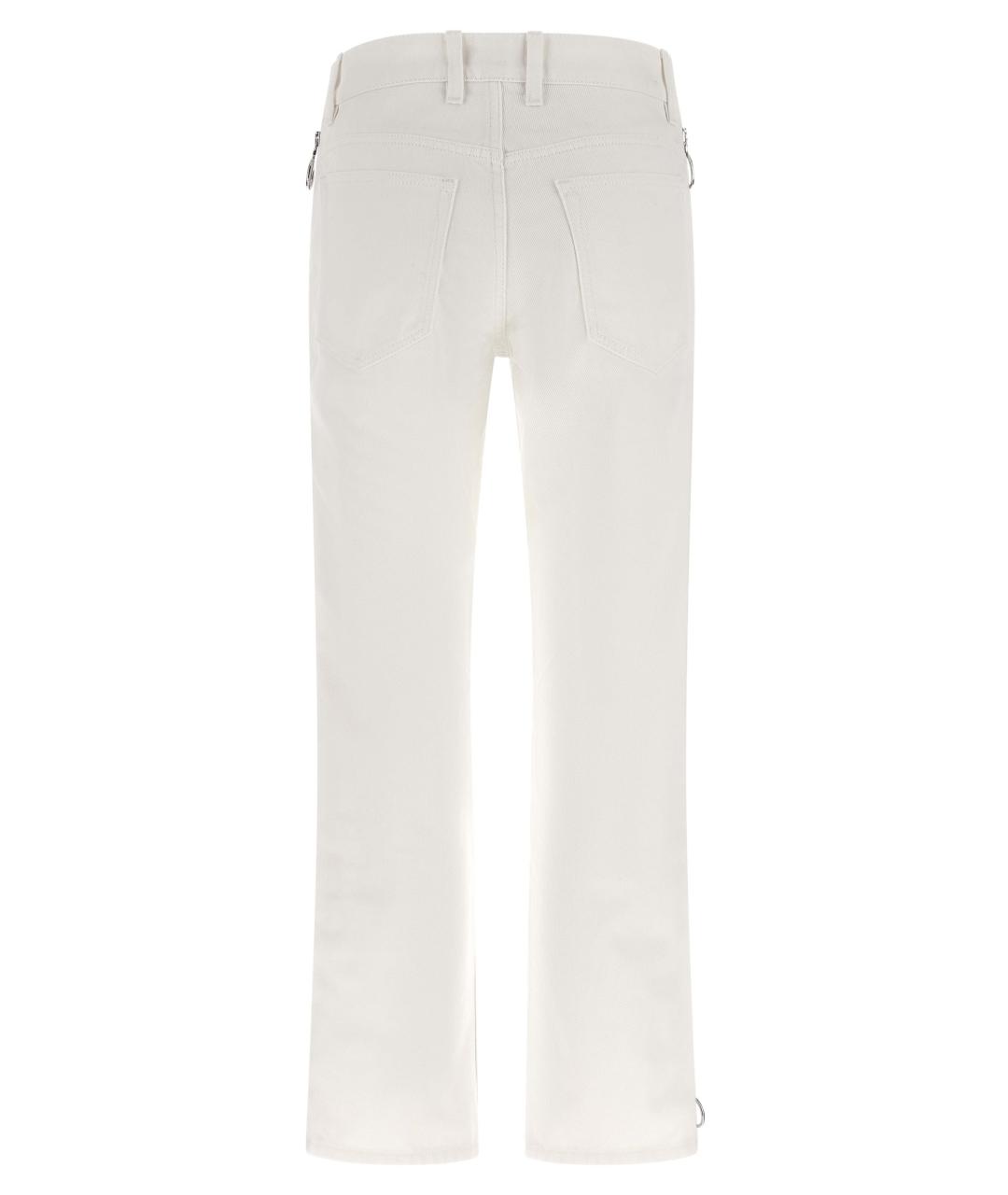 PACO RABANNE Белые хлопковые прямые джинсы, фото 2