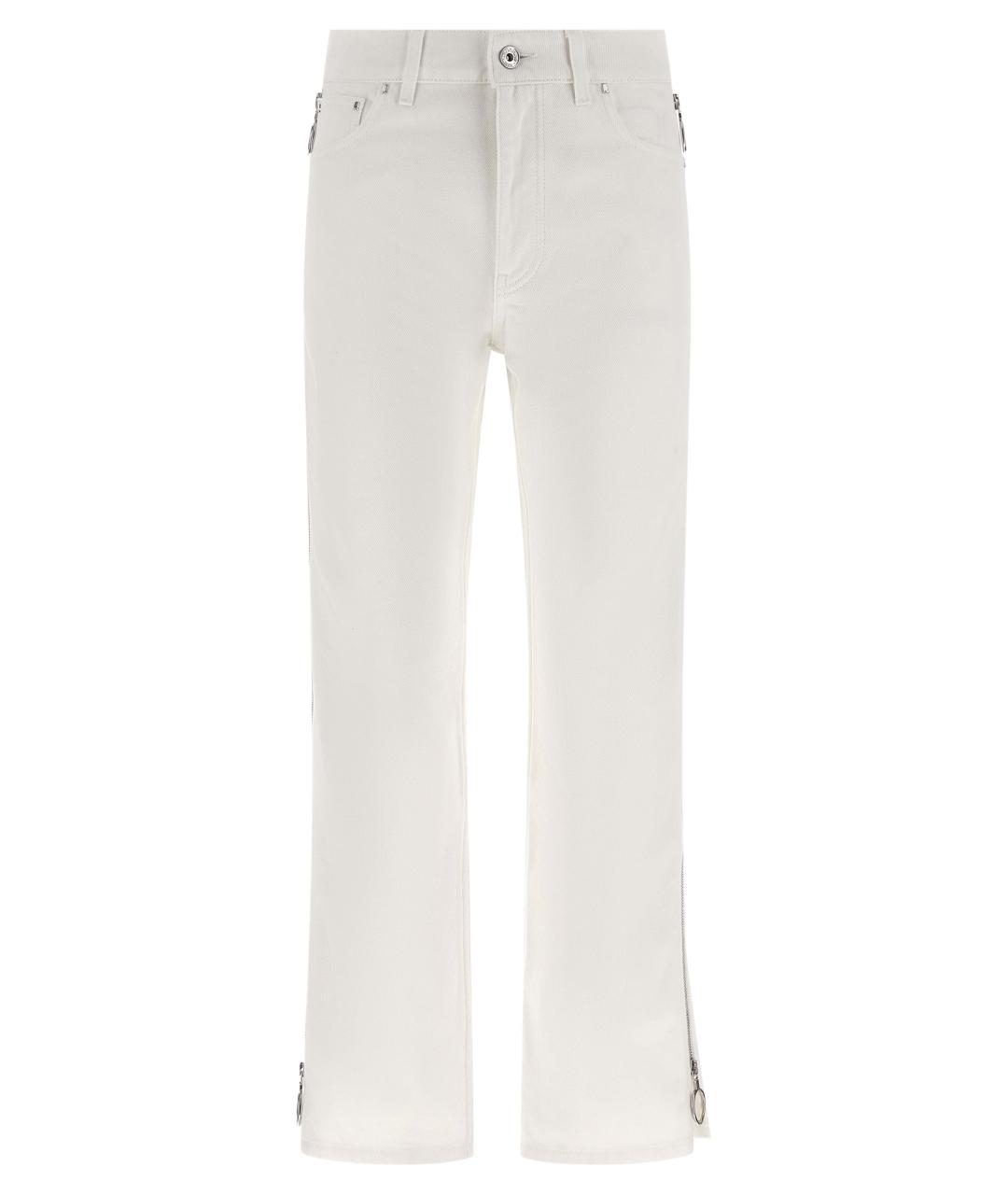 PACO RABANNE Белые хлопковые прямые джинсы, фото 1